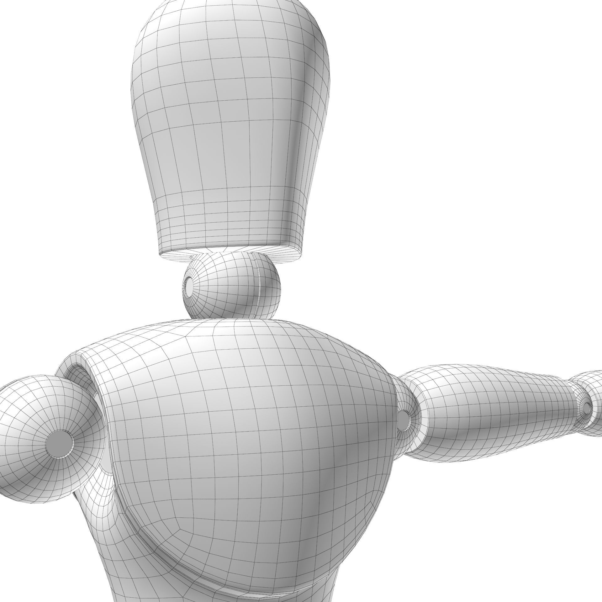 Dummy wooden mannequin 3D model_25