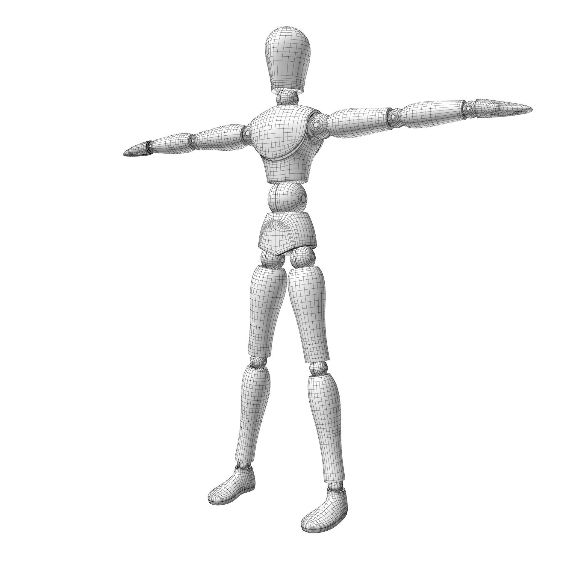 Dummy wooden mannequin 3D model_17