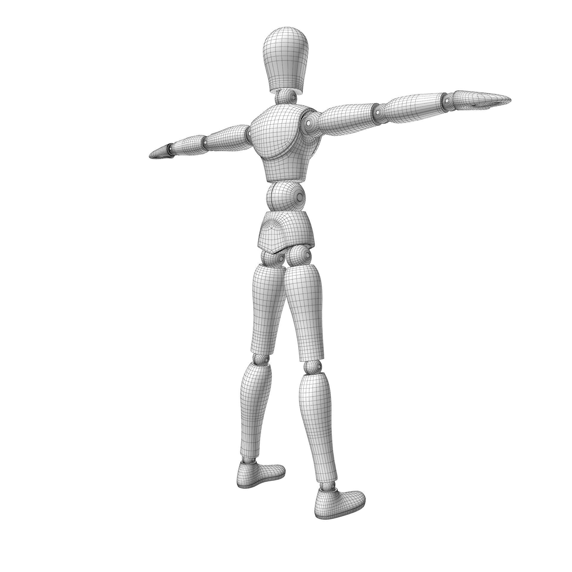 Dummy wooden mannequin 3D model_22