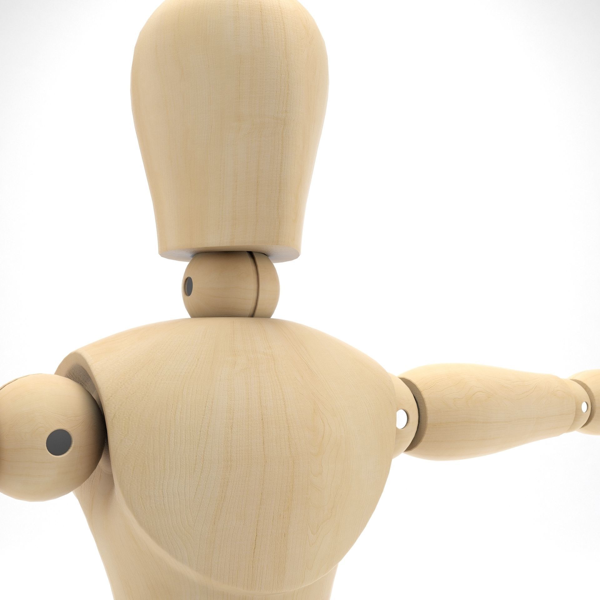 Dummy wooden mannequin 3D model_10