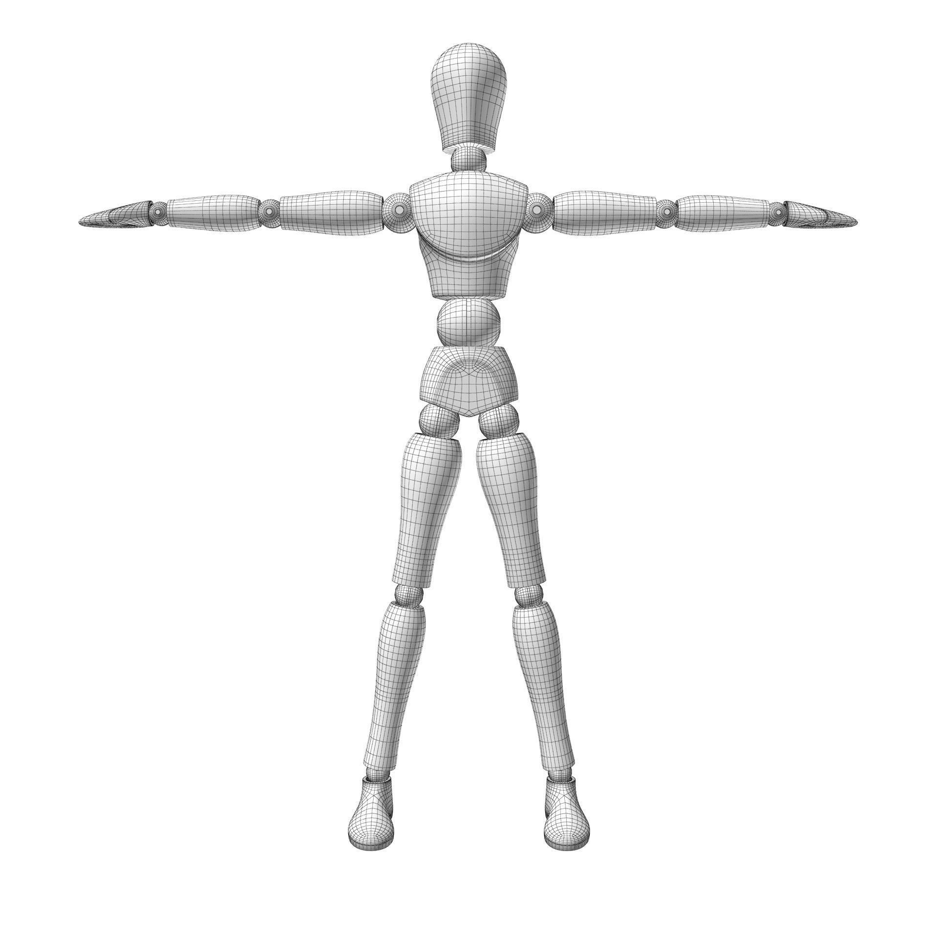 Dummy wooden mannequin 3D model_16