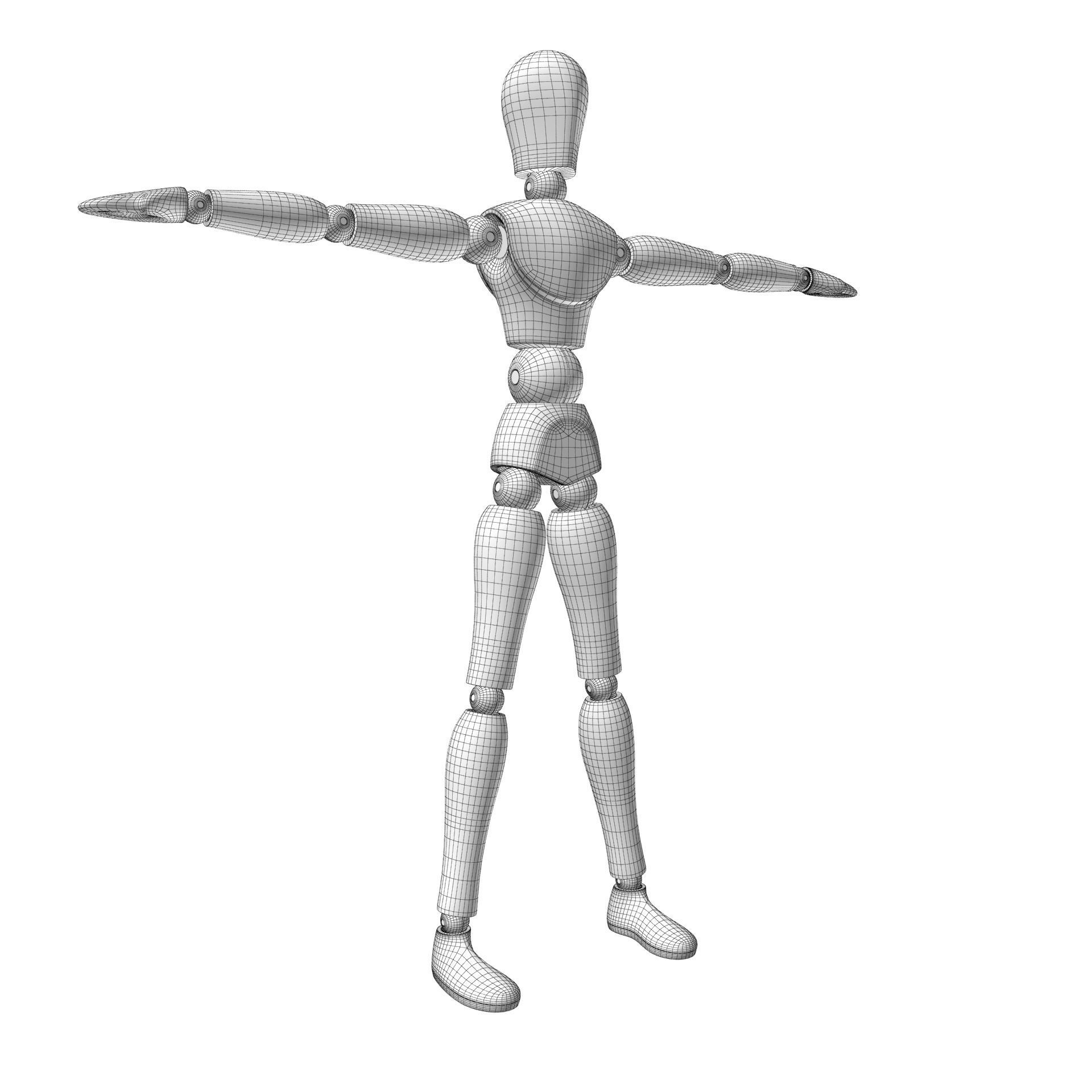Dummy wooden mannequin 3D model_15