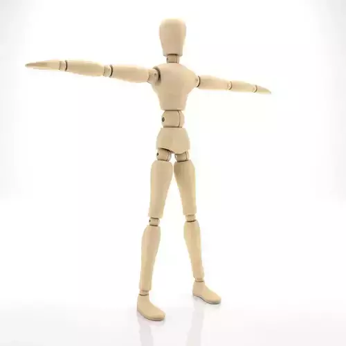 Dummy wooden mannequin 3D model