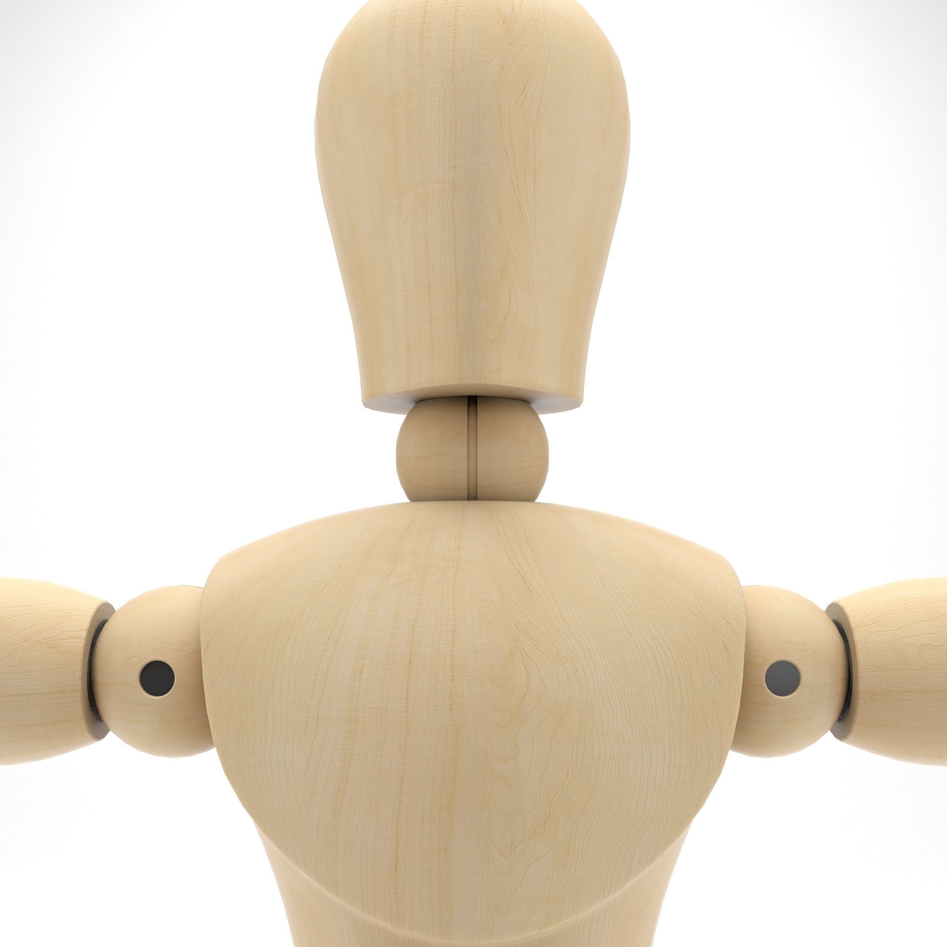Dummy wooden mannequin 3D model_9