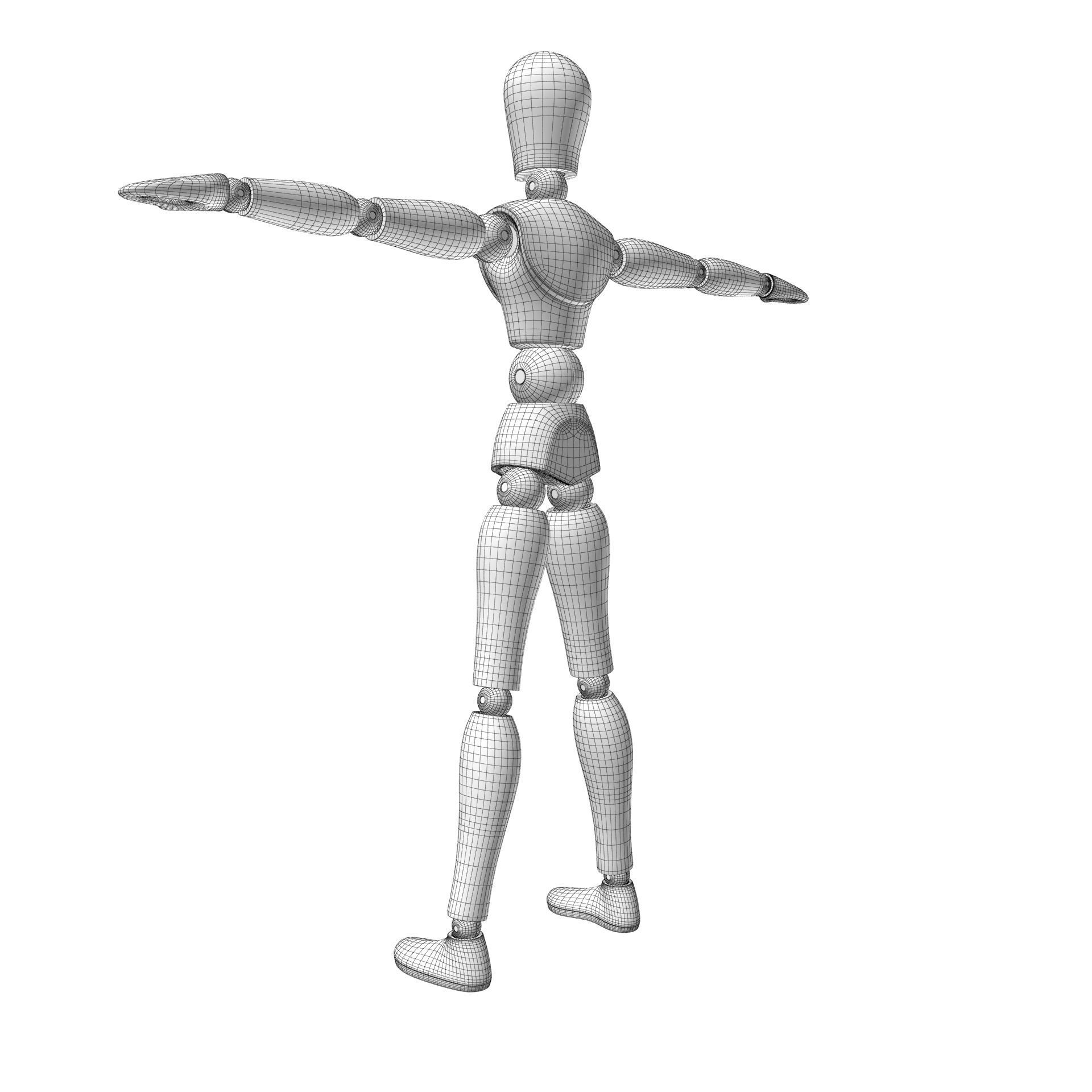 Dummy wooden mannequin 3D model_21