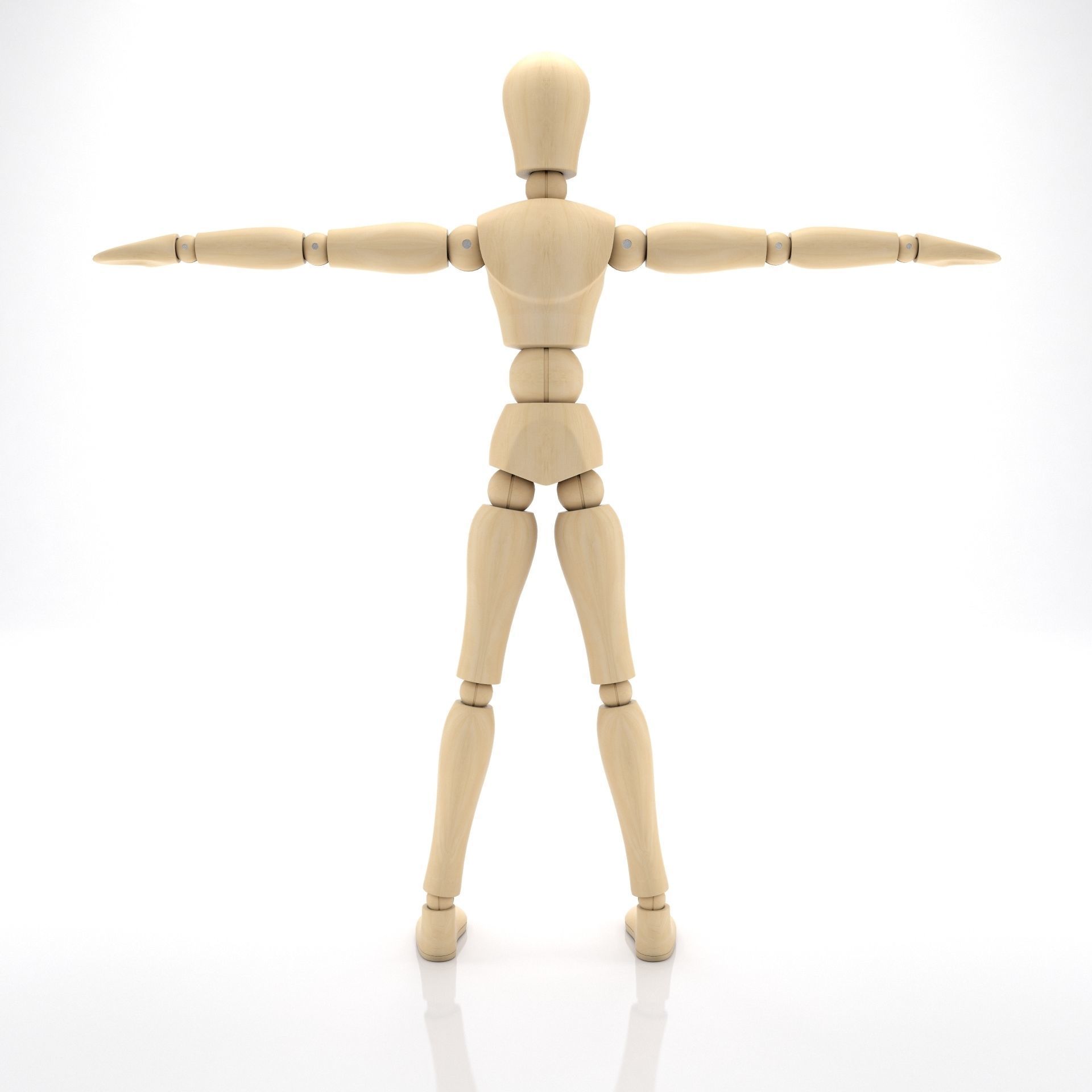 Dummy wooden mannequin 3D model_5