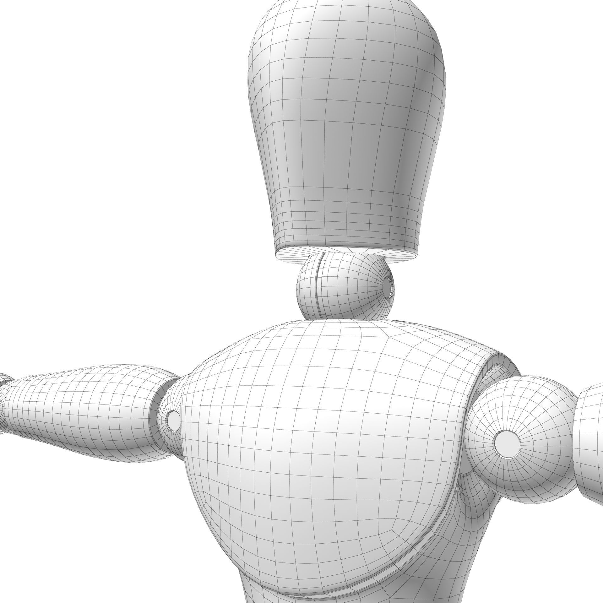 Dummy wooden mannequin 3D model_26