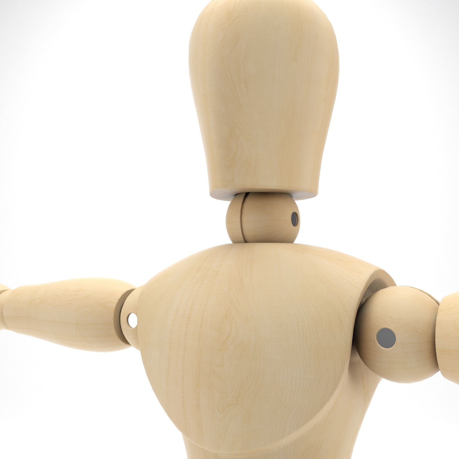 Dummy wooden mannequin 3D model_11