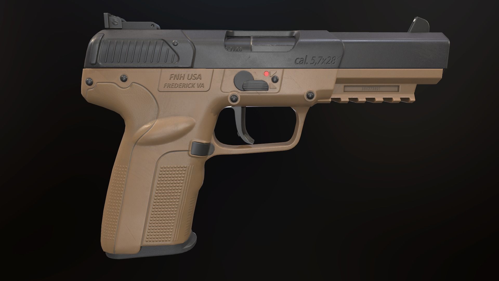 FN Five-seveN Low-poly 3D model_1