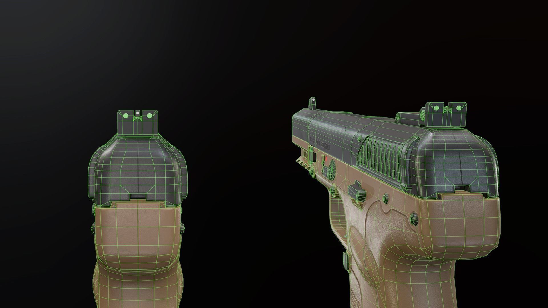 FN Five-seveN Low-poly 3D model_14