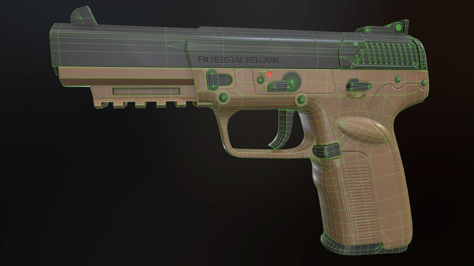 FN Five-seveN Low-poly 3D model_10
