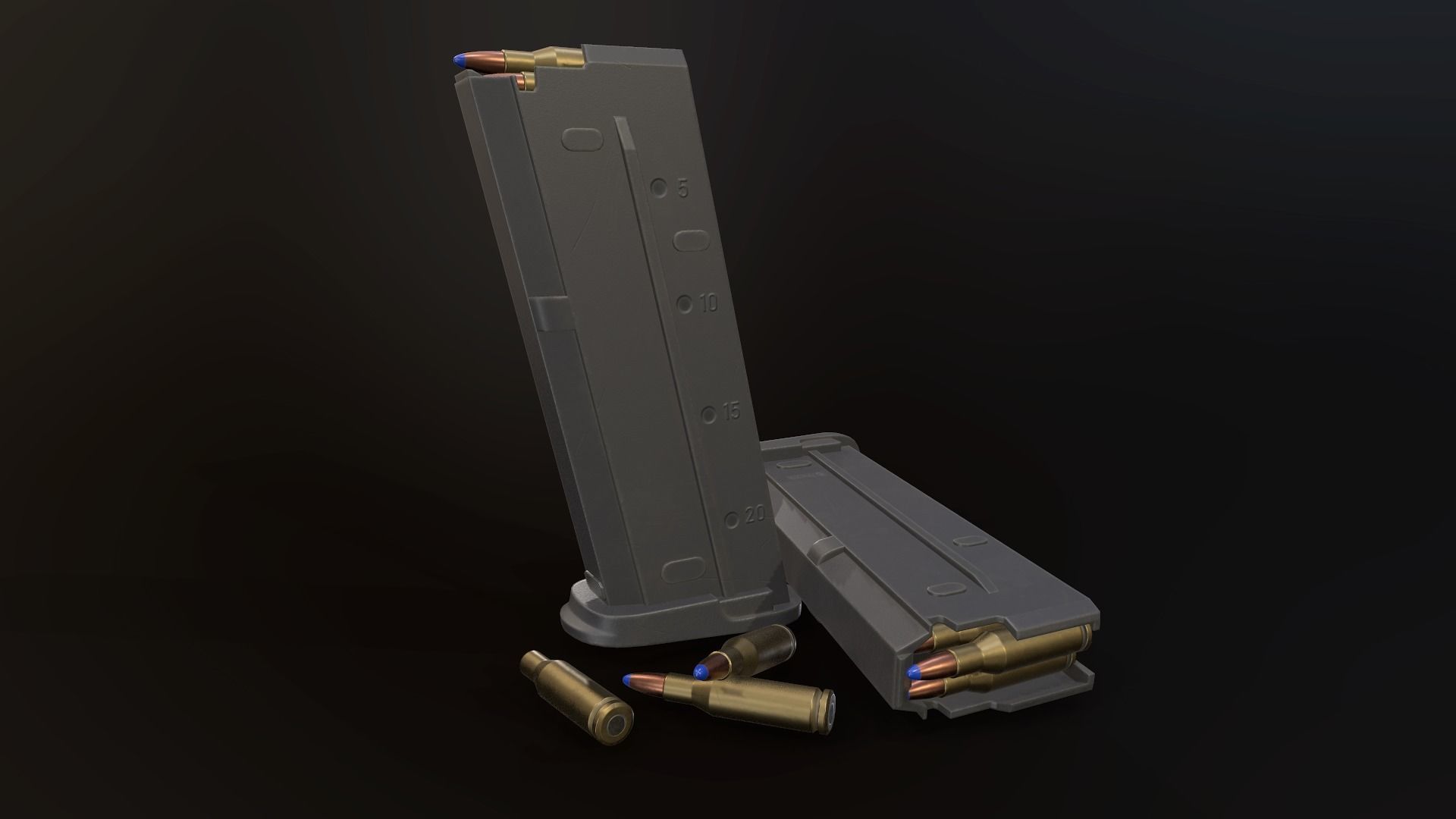 FN Five-seveN Low-poly 3D model_7