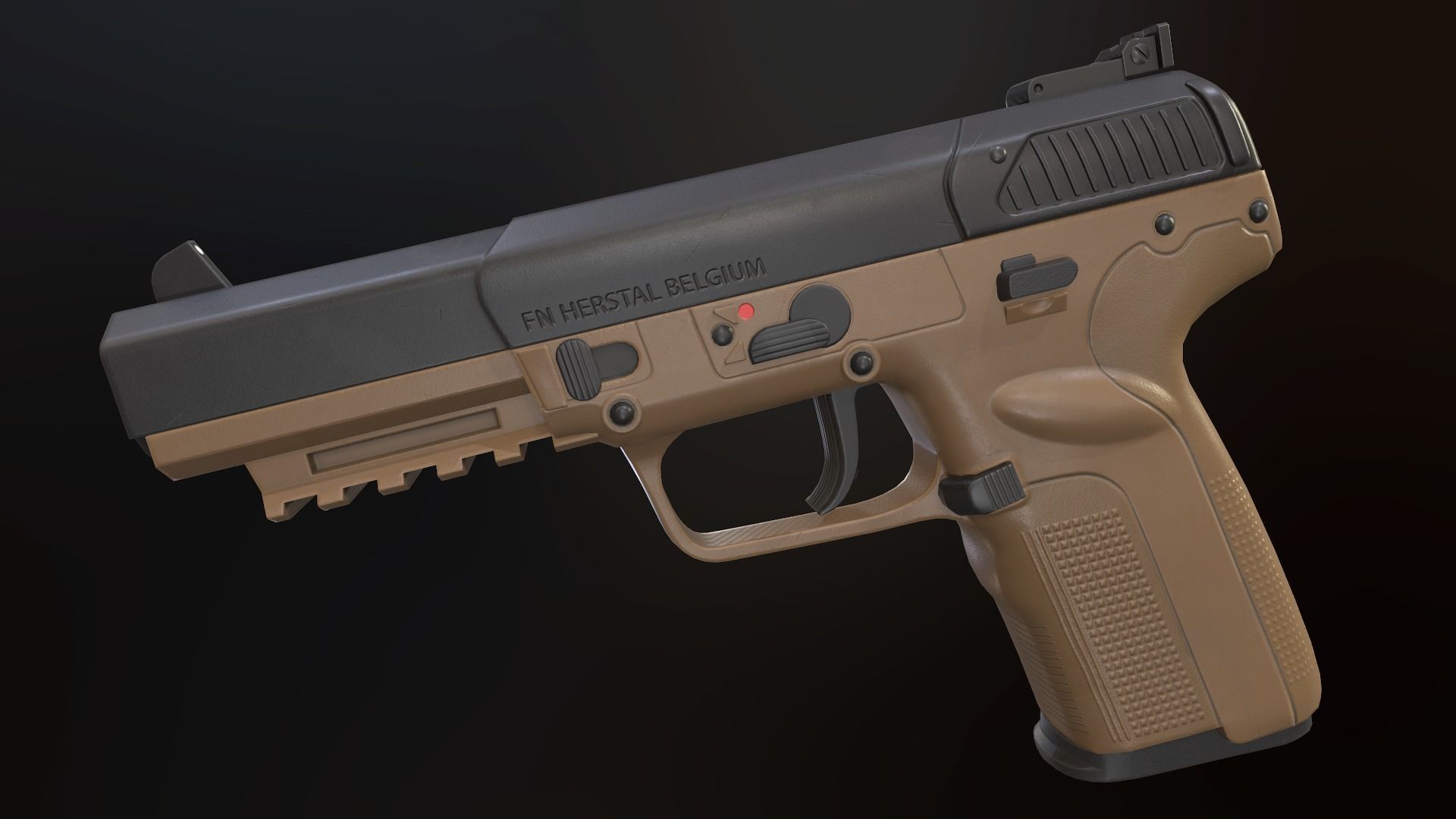 FN Five-seveN Low-poly 3D model_3