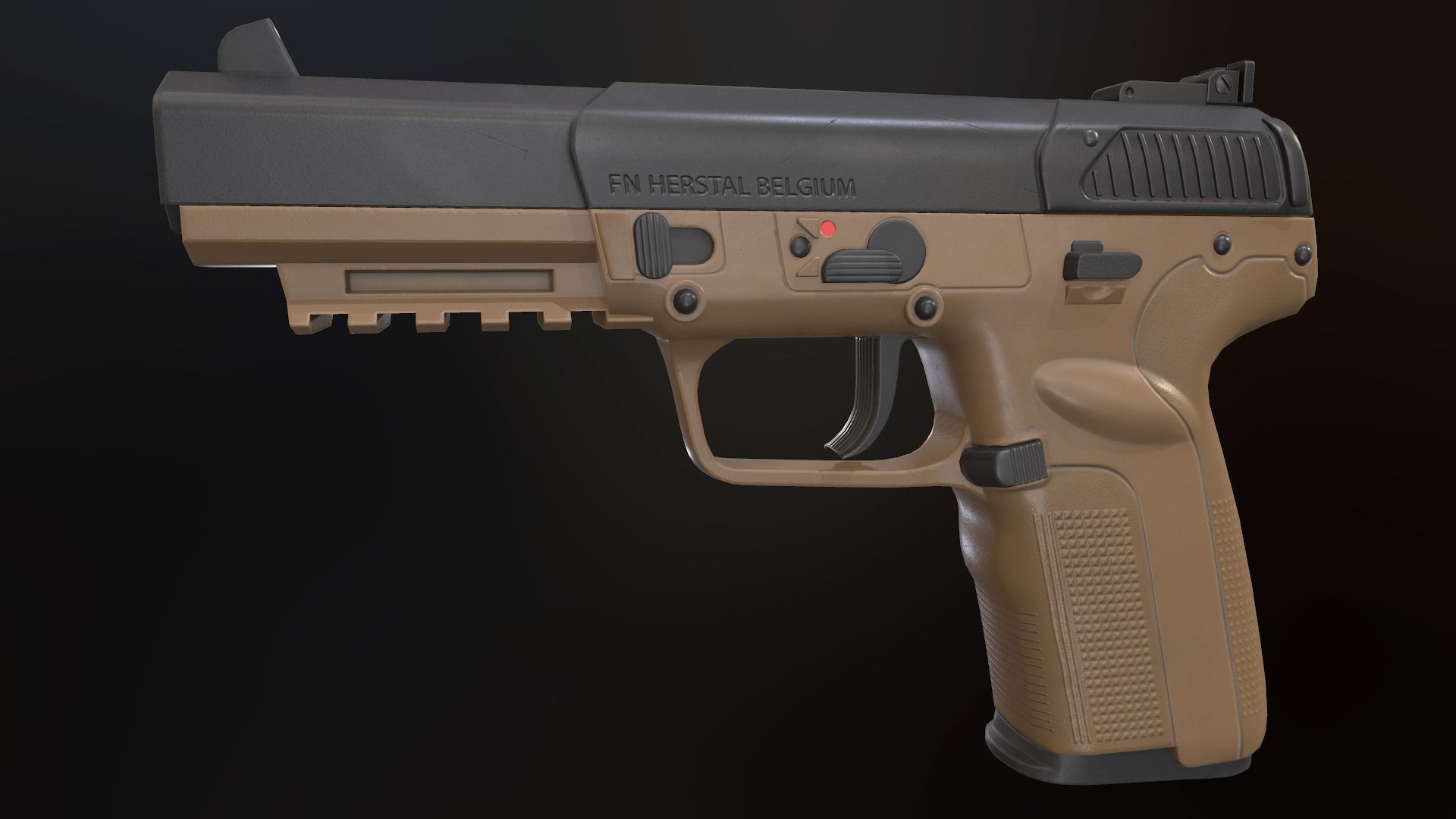 FN Five-seveN Low-poly 3D model_2