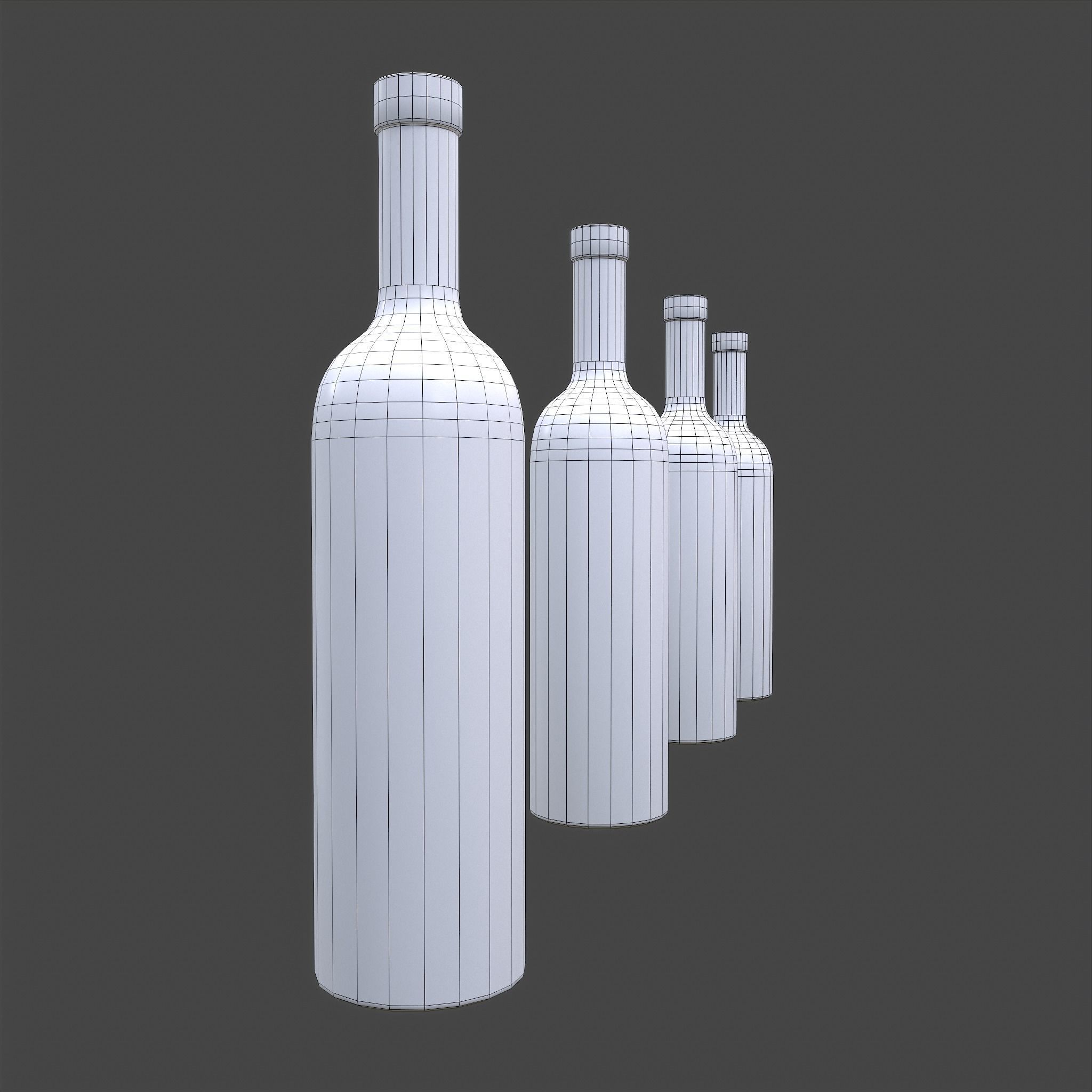 Halloween Themed Bottles Low-poly 3D model_51