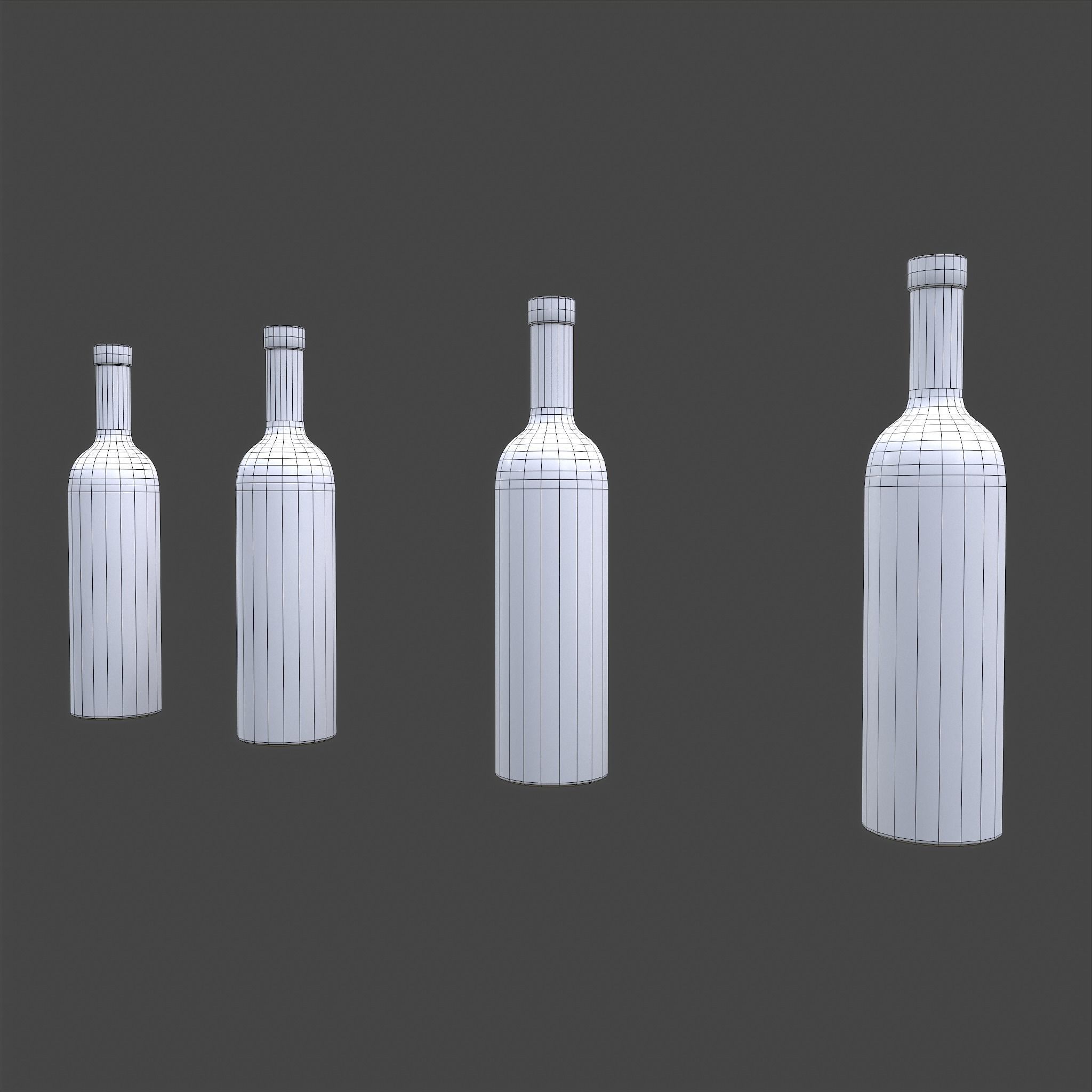 Halloween Themed Bottles Low-poly 3D model_36