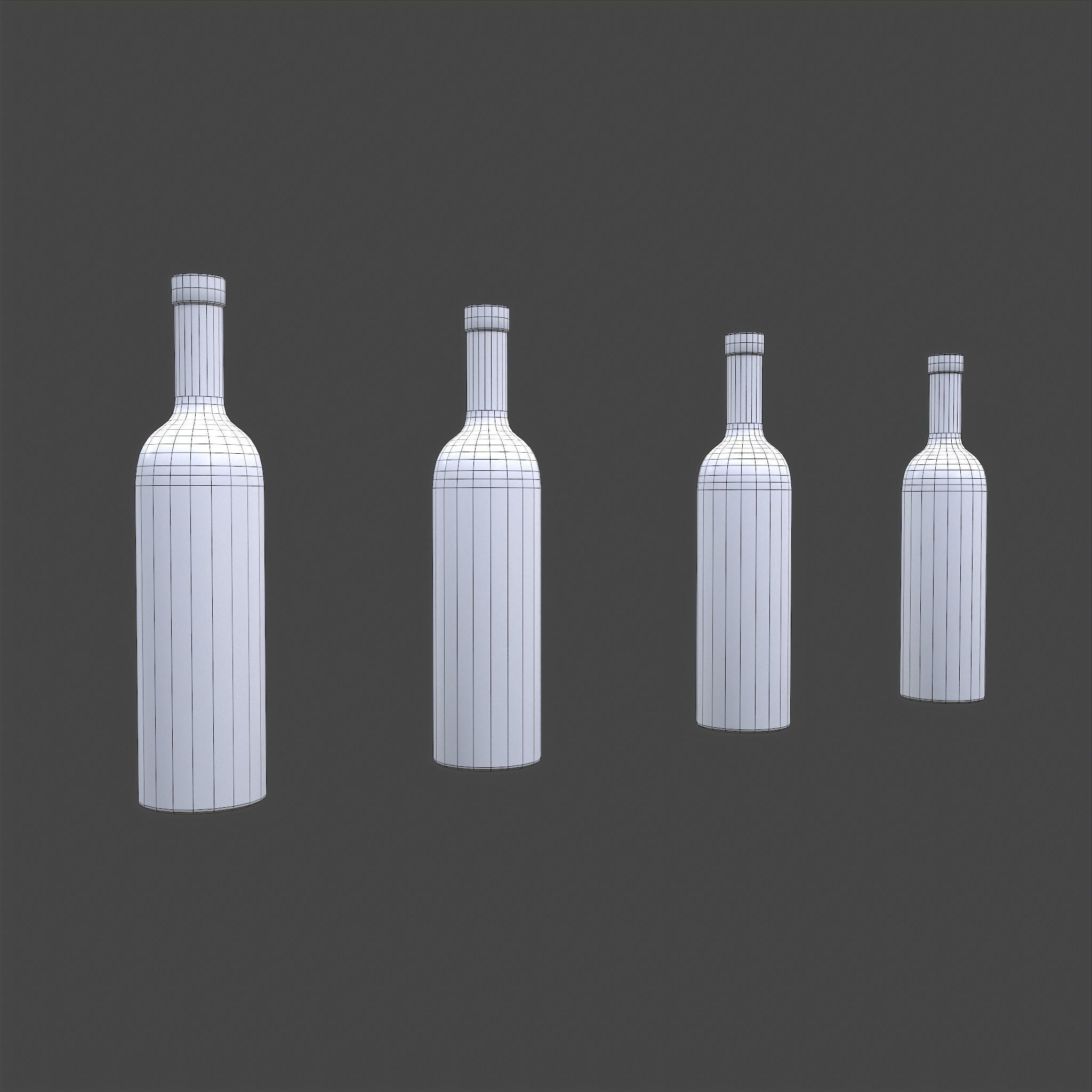 Halloween Themed Bottles Low-poly 3D model_35