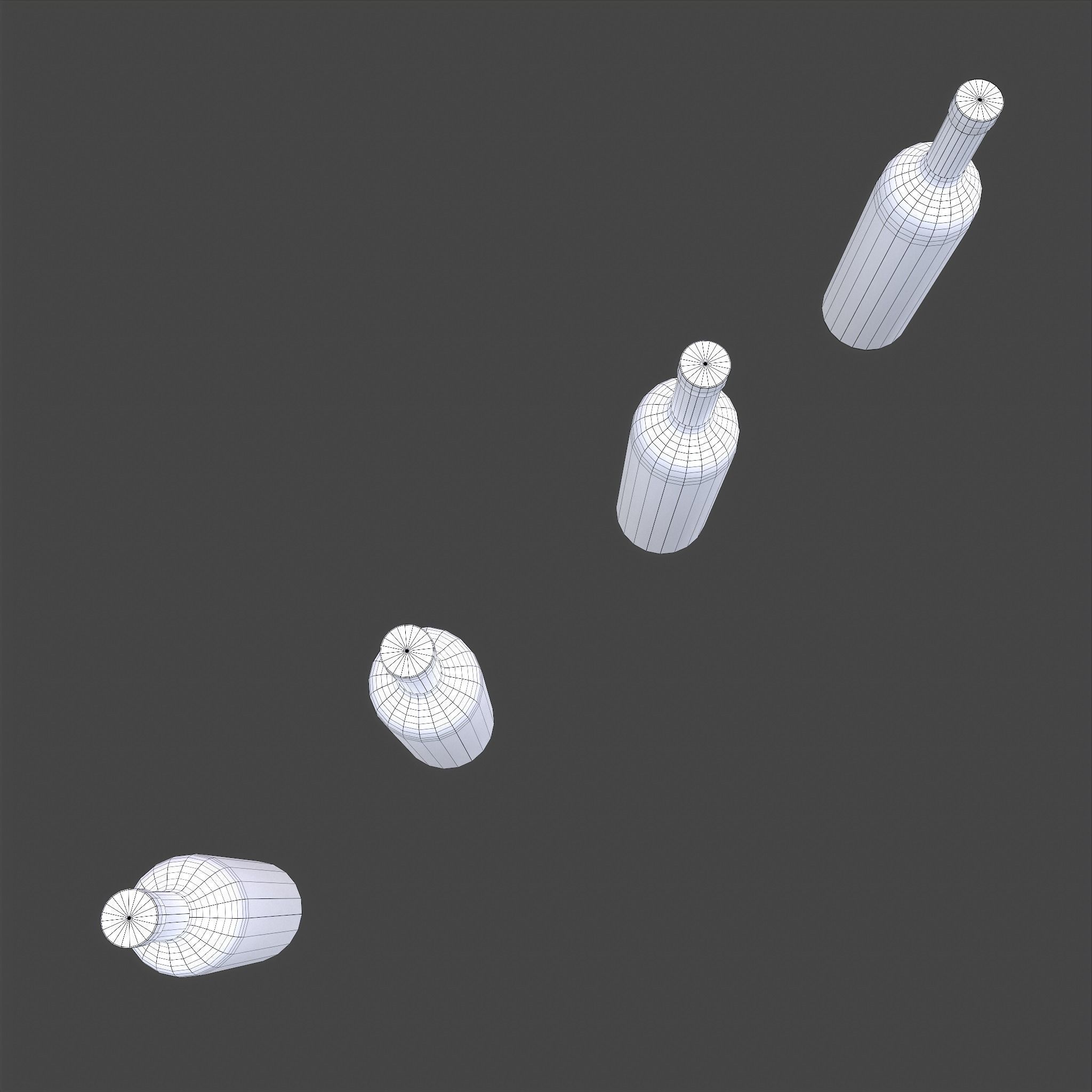 Halloween Themed Bottles Low-poly 3D model_32