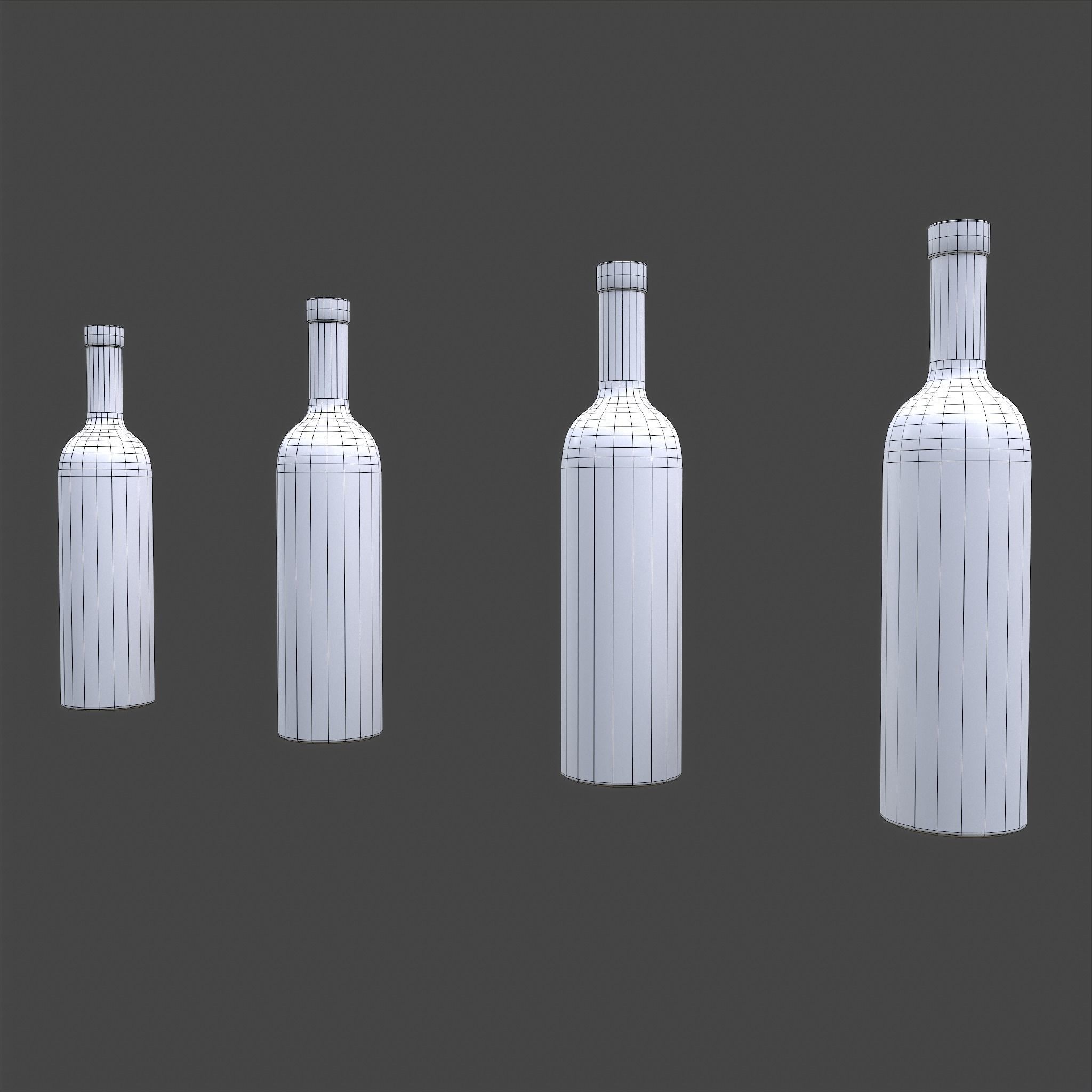 Halloween Themed Bottles Low-poly 3D model_40