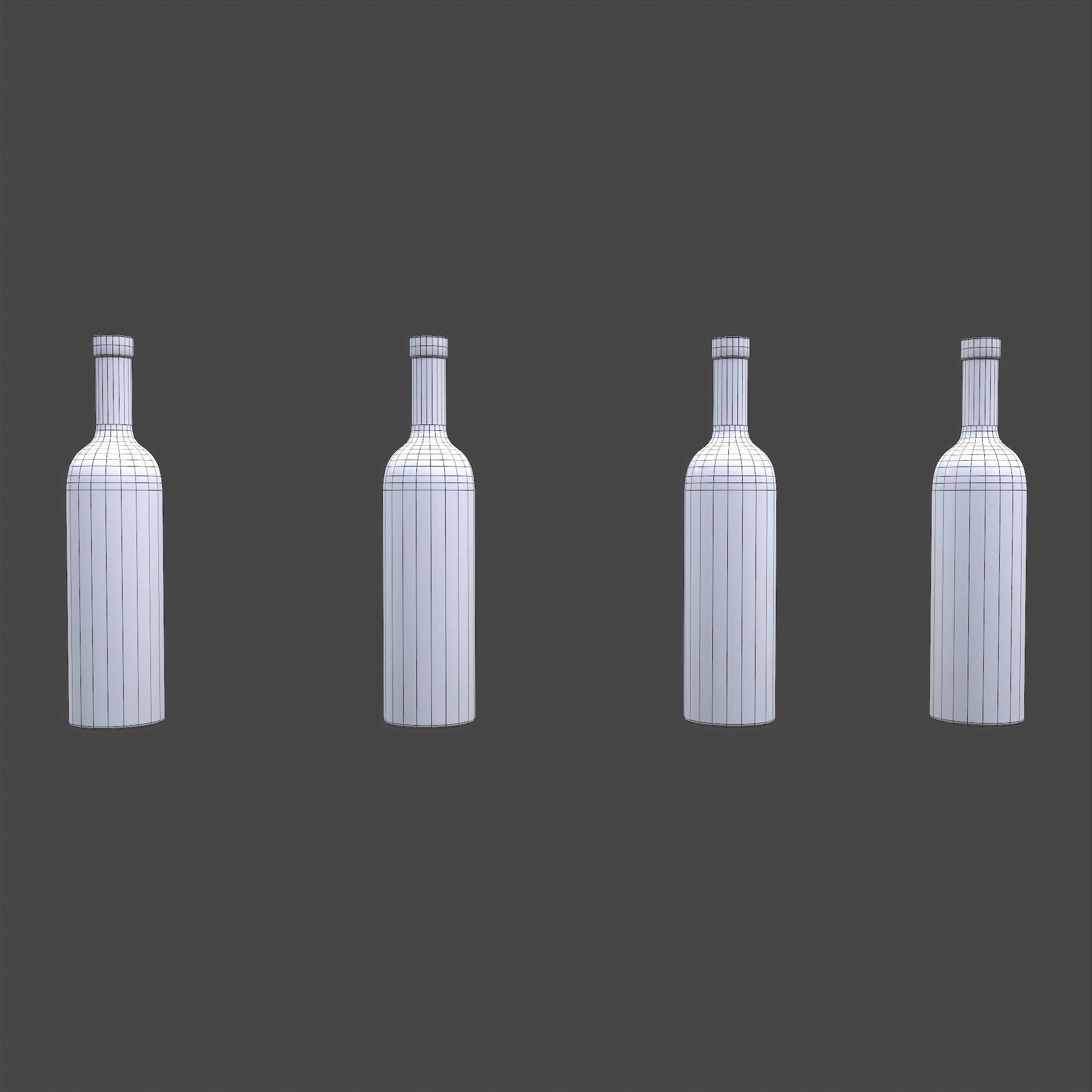 Halloween Themed Bottles Low-poly 3D model_46