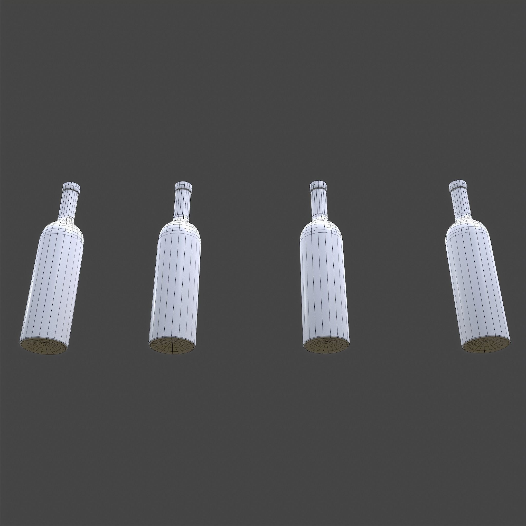 Halloween Themed Bottles Low-poly 3D model_49