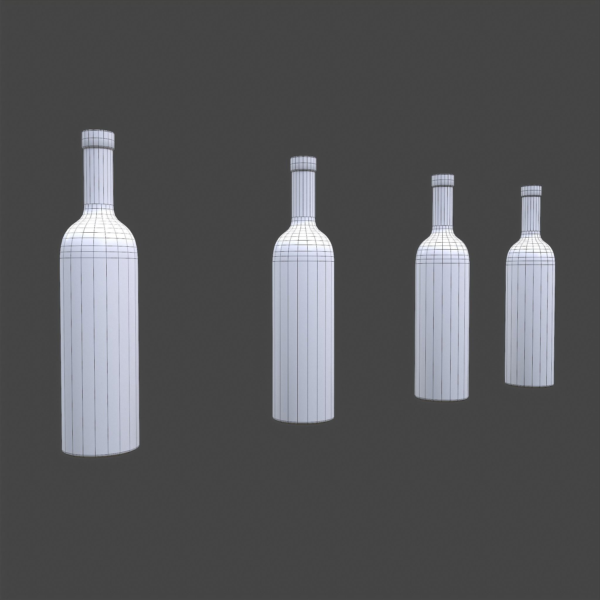 Halloween Themed Bottles Low-poly 3D model_41