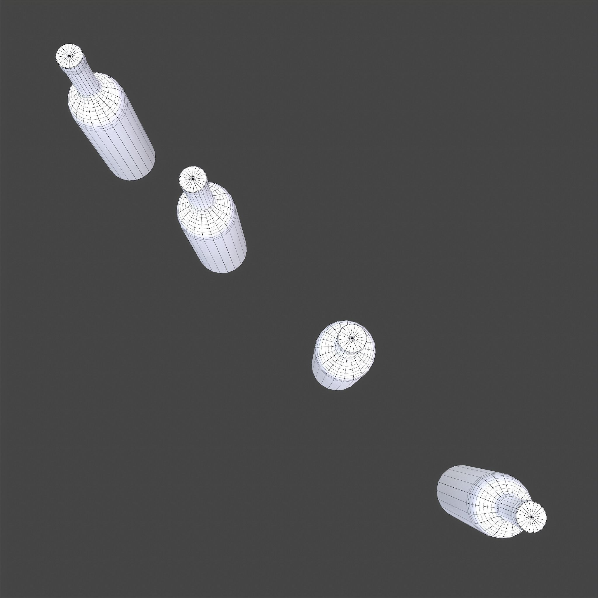 Halloween Themed Bottles Low-poly 3D model_34