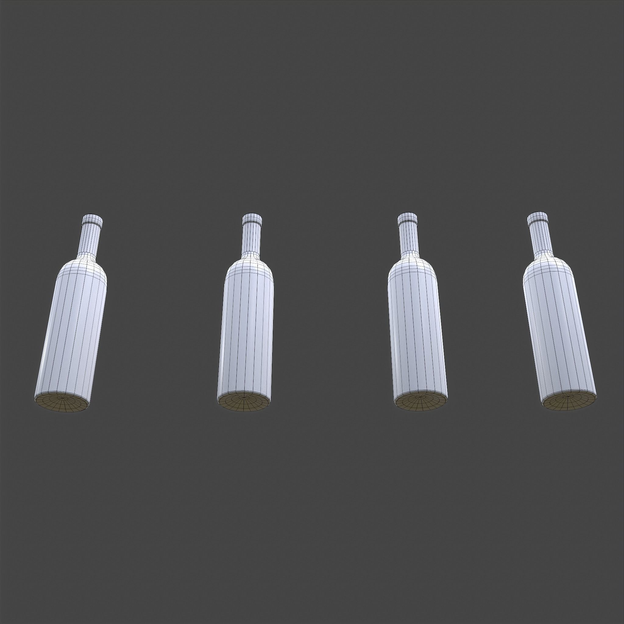 Halloween Themed Bottles Low-poly 3D model_38