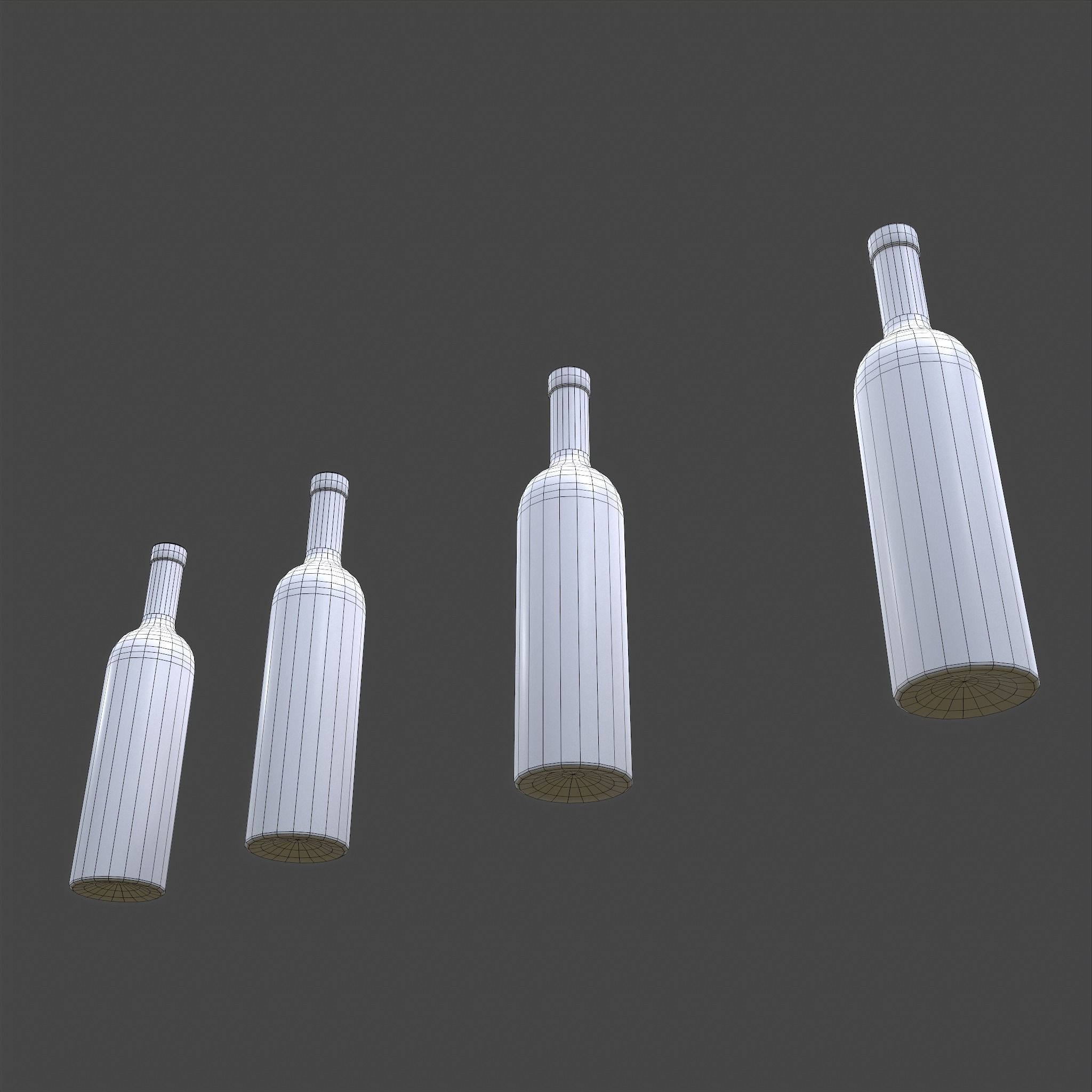 Halloween Themed Bottles Low-poly 3D model_39