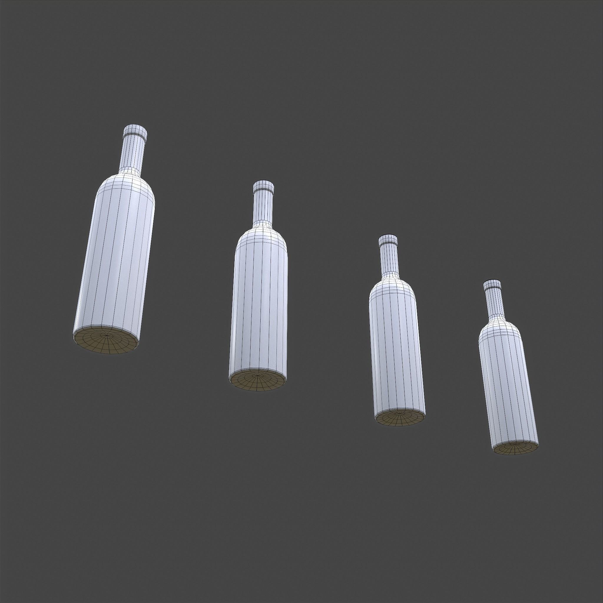 Halloween Themed Bottles Low-poly 3D model_33