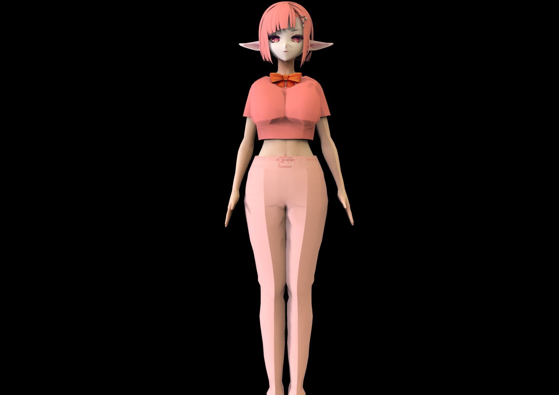 game ready Low Poly Anime Character 31 Low-poly 3D model_2