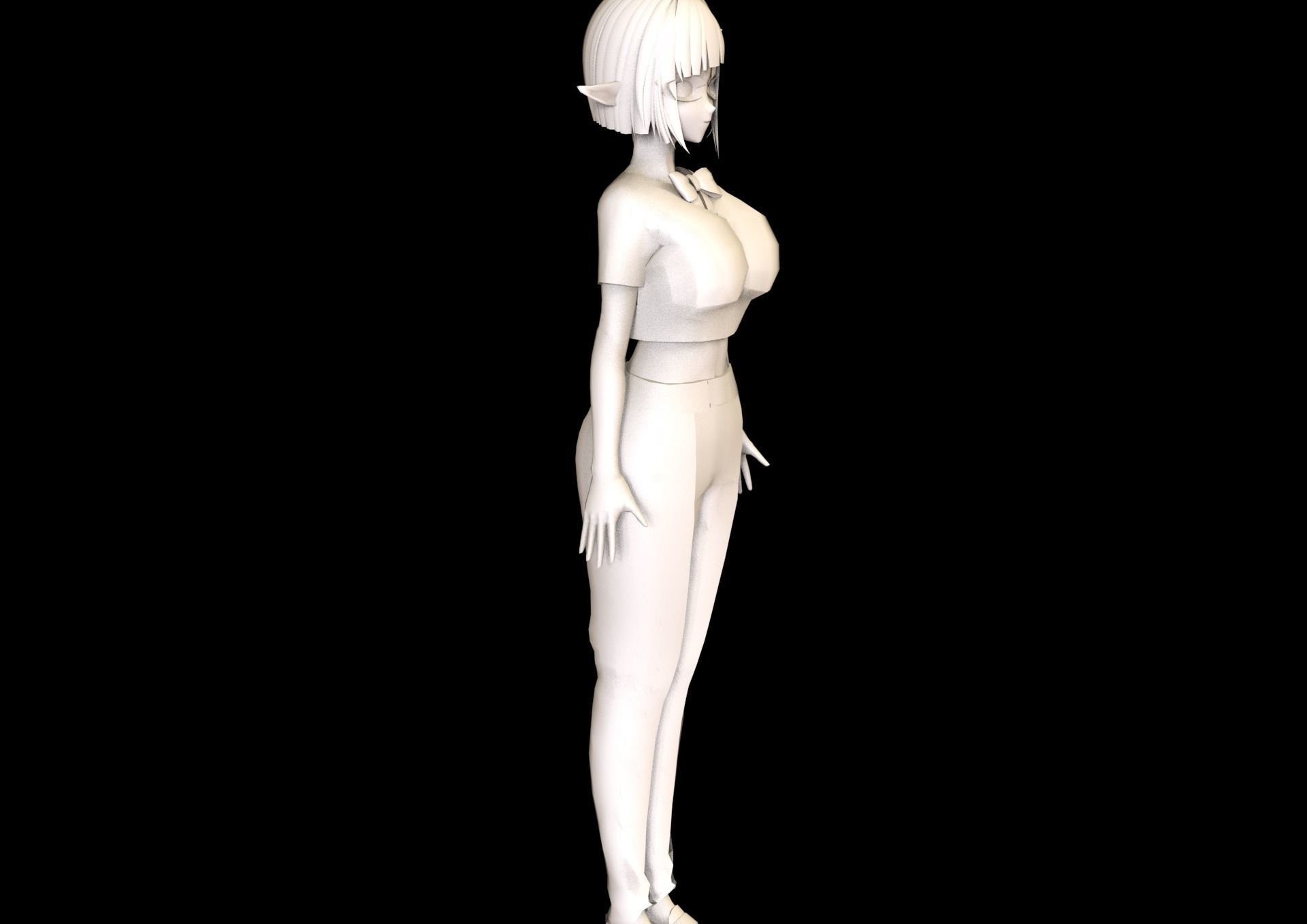 game ready Low Poly Anime Character 31 Low-poly 3D model_8