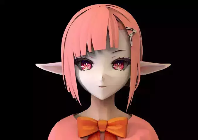 game ready Low Poly Anime Character 31 Low-poly 3D model