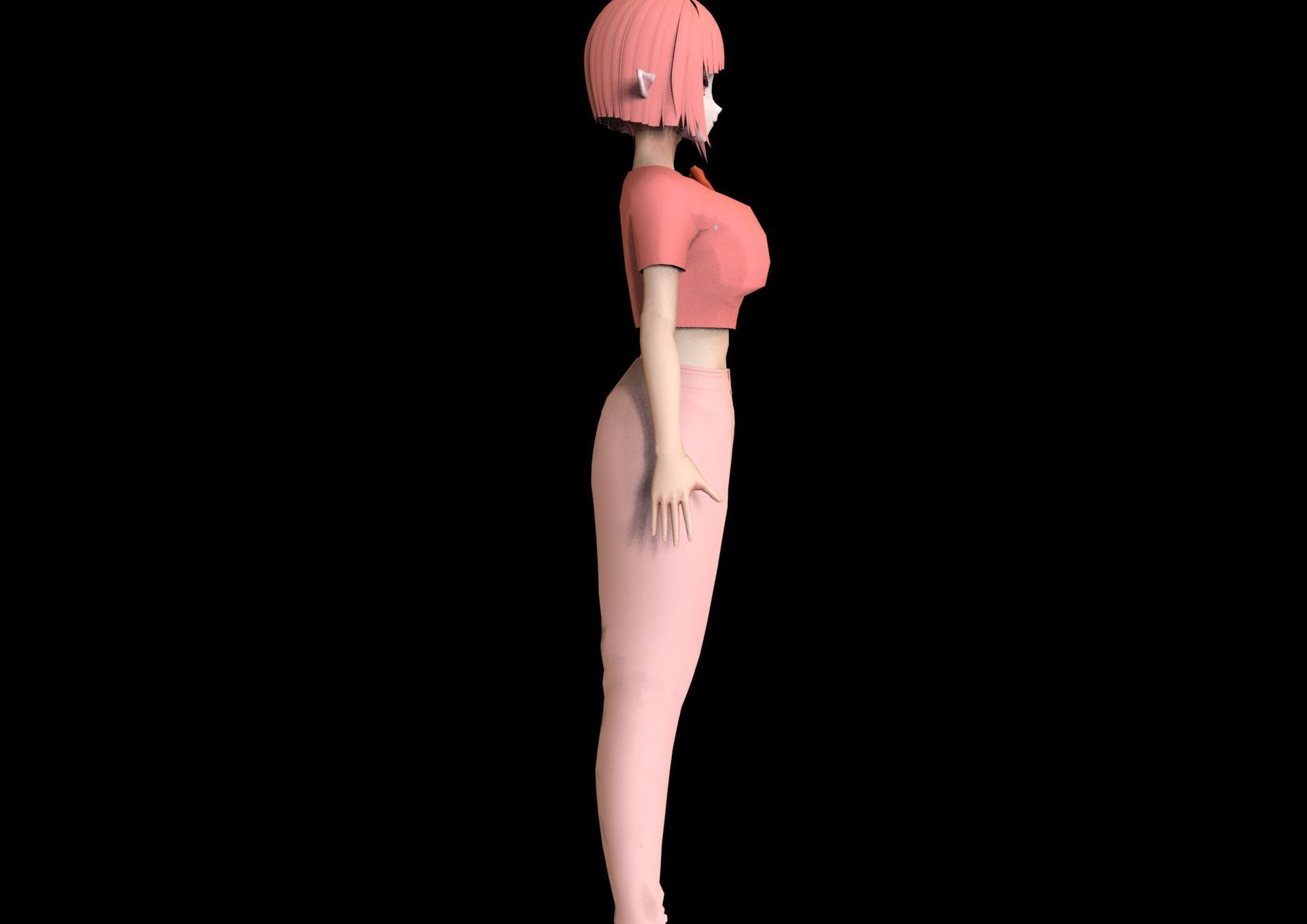 game ready Low Poly Anime Character 31 Low-poly 3D model_4
