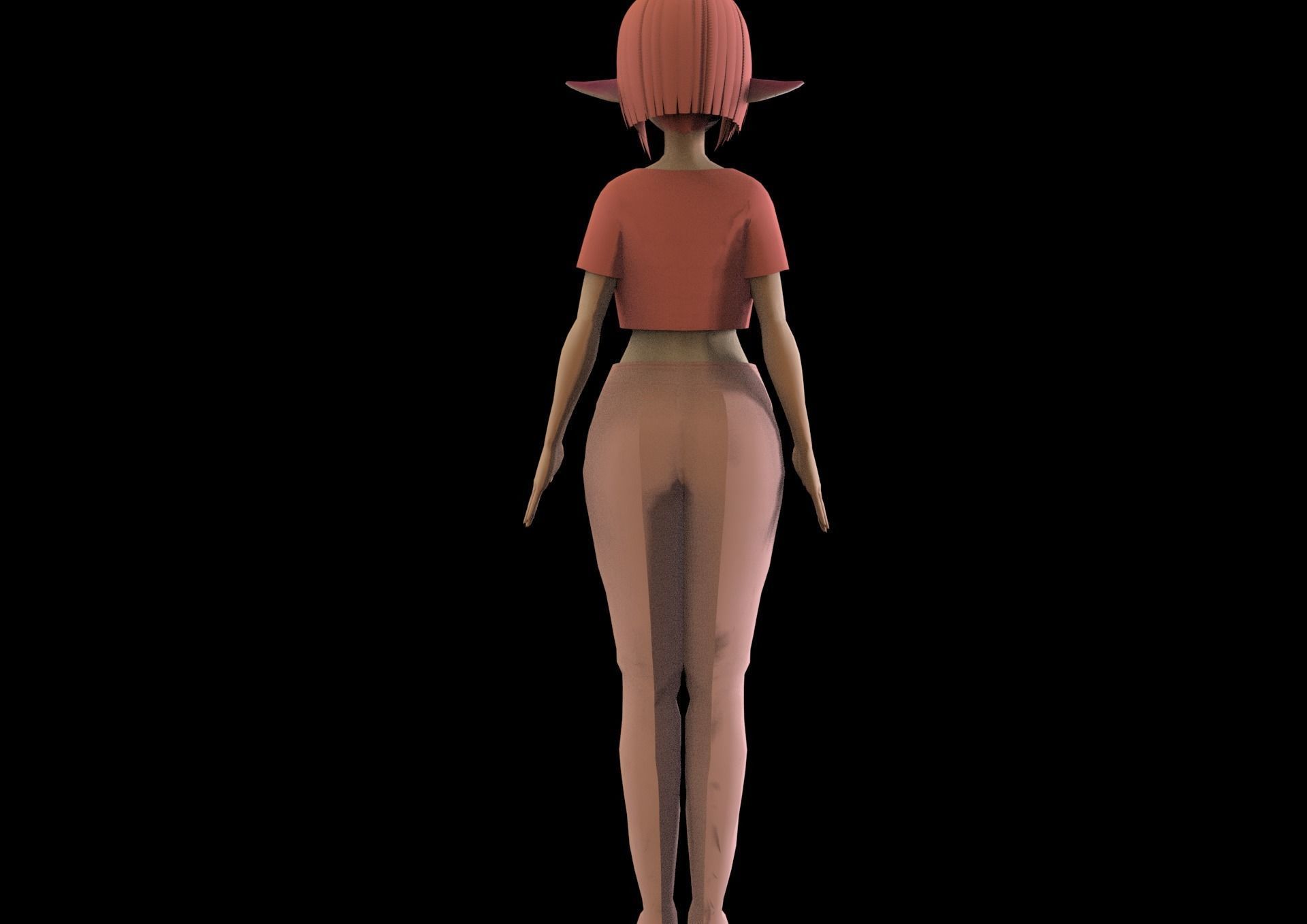game ready Low Poly Anime Character 31 Low-poly 3D model_5