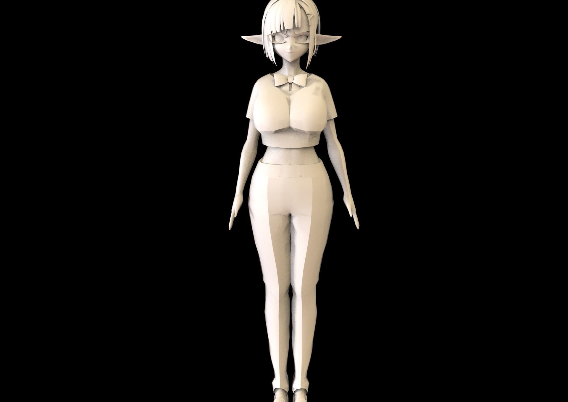 game ready Low Poly Anime Character 31 Low-poly 3D model_7