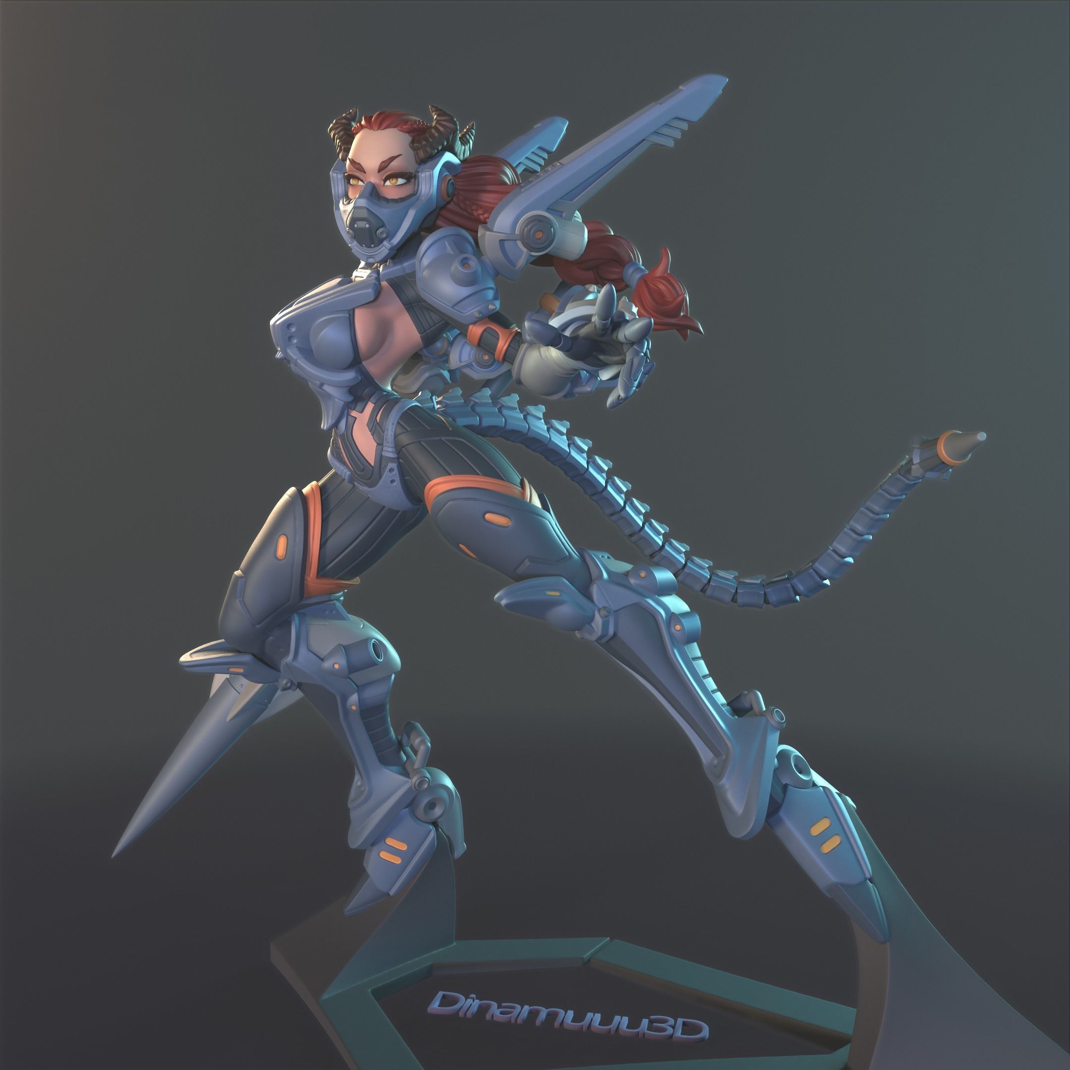 Anime Style Mecha Knight Odessa  Multi Versions SFW NSFW STL 3D print model_4