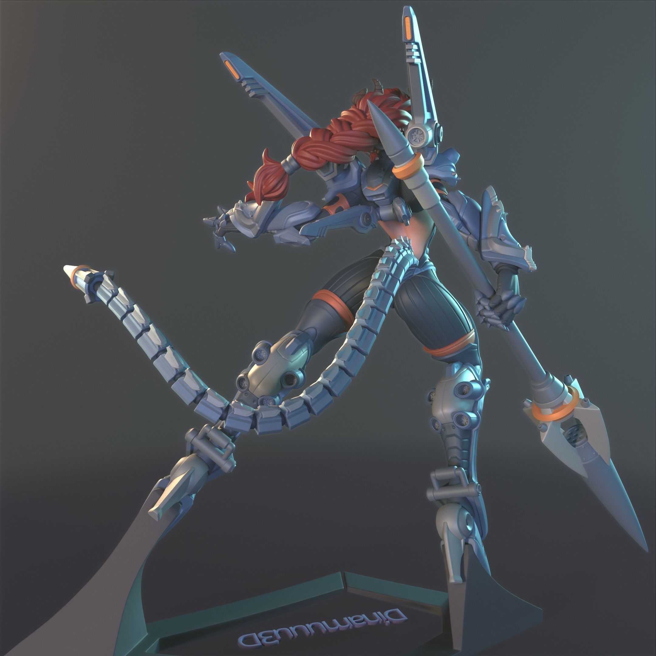Anime Style Mecha Knight Odessa  Multi Versions SFW NSFW STL 3D print model_8