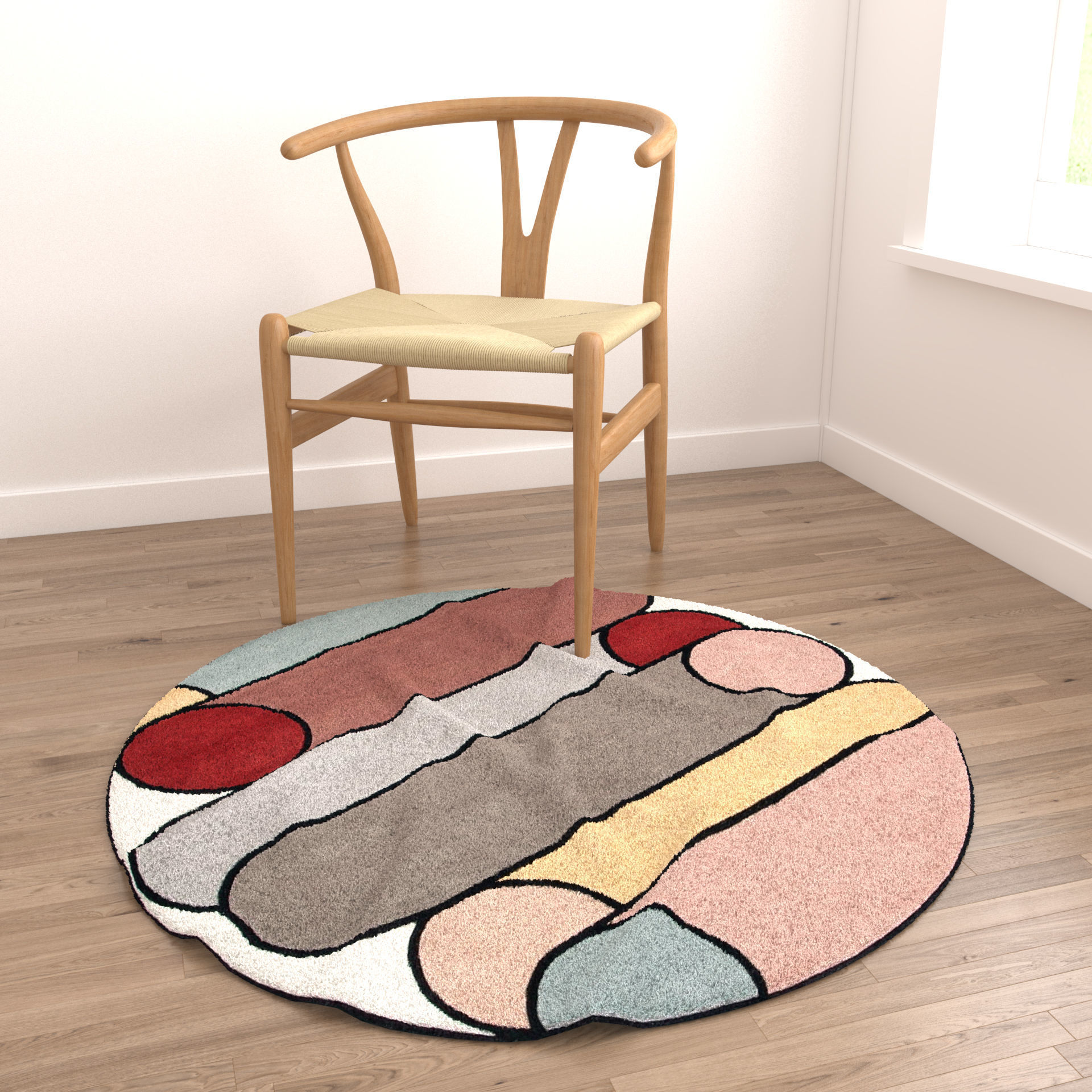 9 in 1 Rug Collection No 26 Low-poly 3D model_5