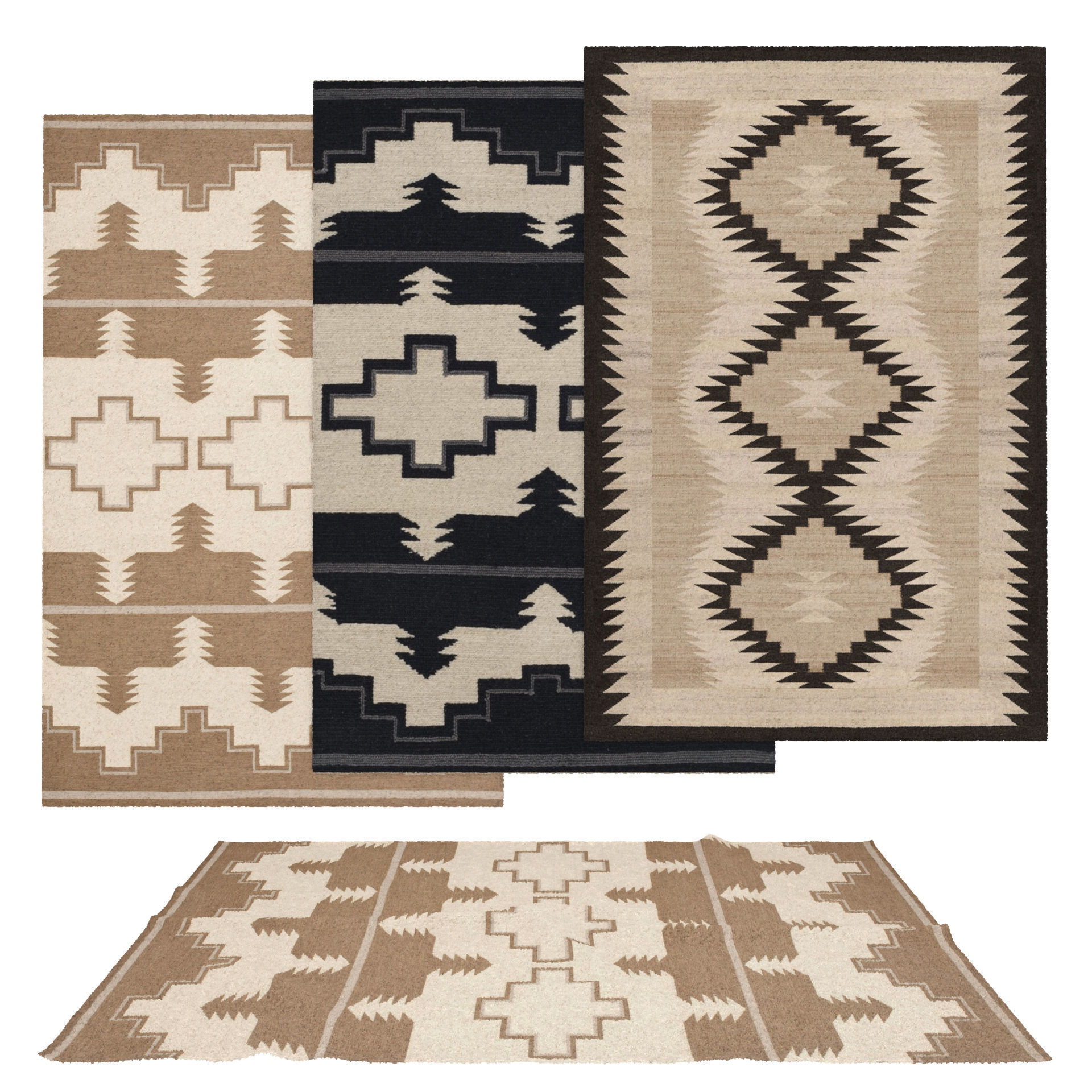 9 in 1 Rug Collection No 26 Low-poly 3D model_21