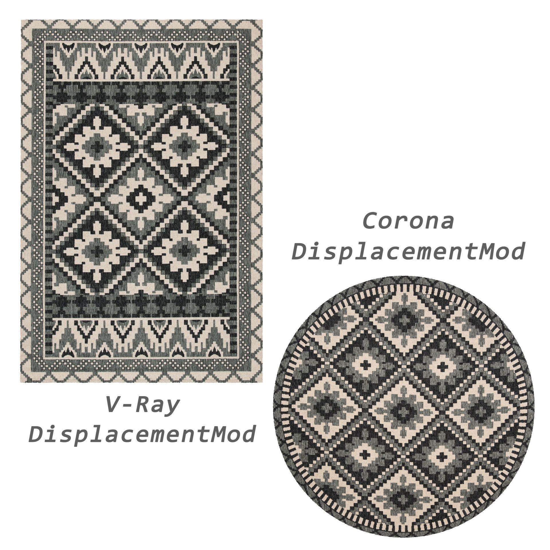 9 in 1 Rug Collection No 26 Low-poly 3D model_7