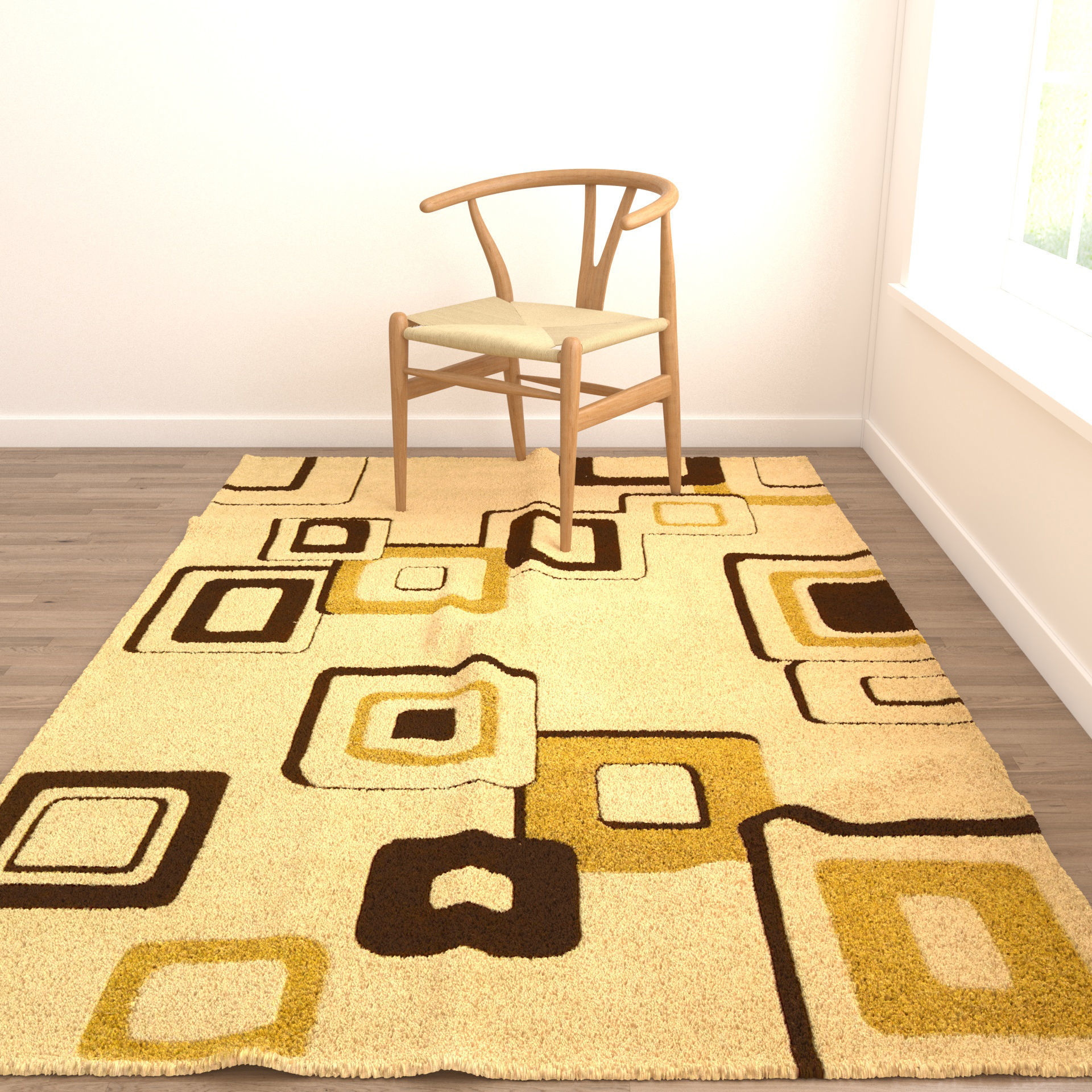 9 in 1 Rug Collection No 26 Low-poly 3D model_11