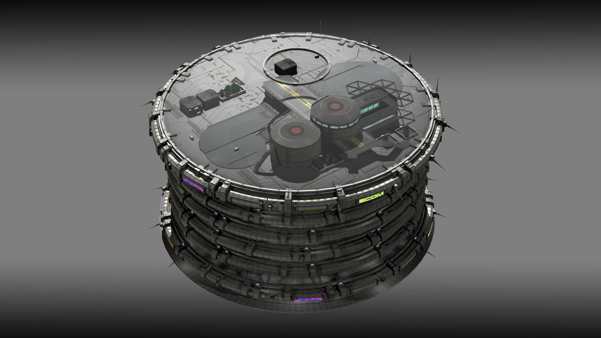 Dome District 2 Low-poly 3D model_7