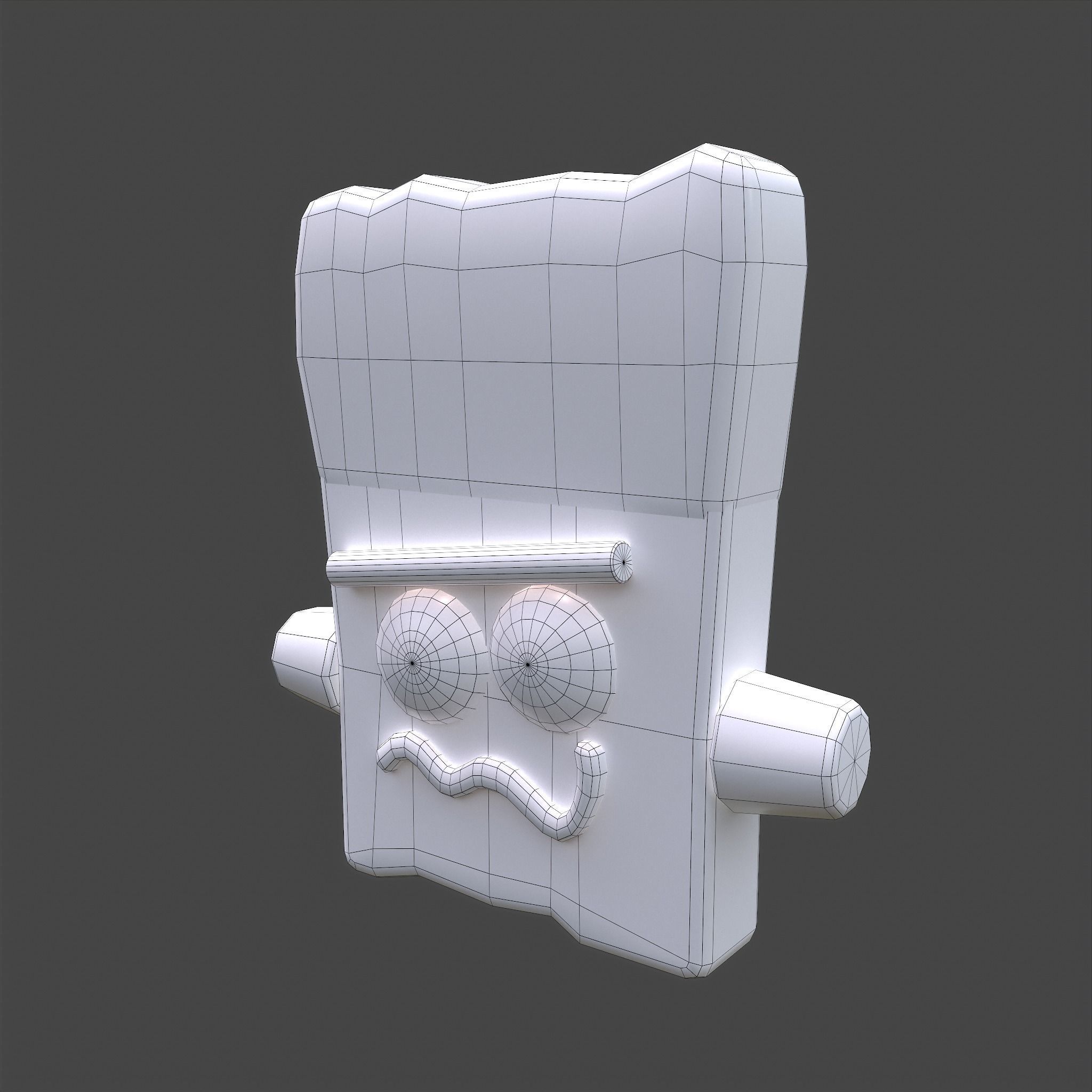 Frankenstein Rice crispy Treat Low-poly 3D model_38