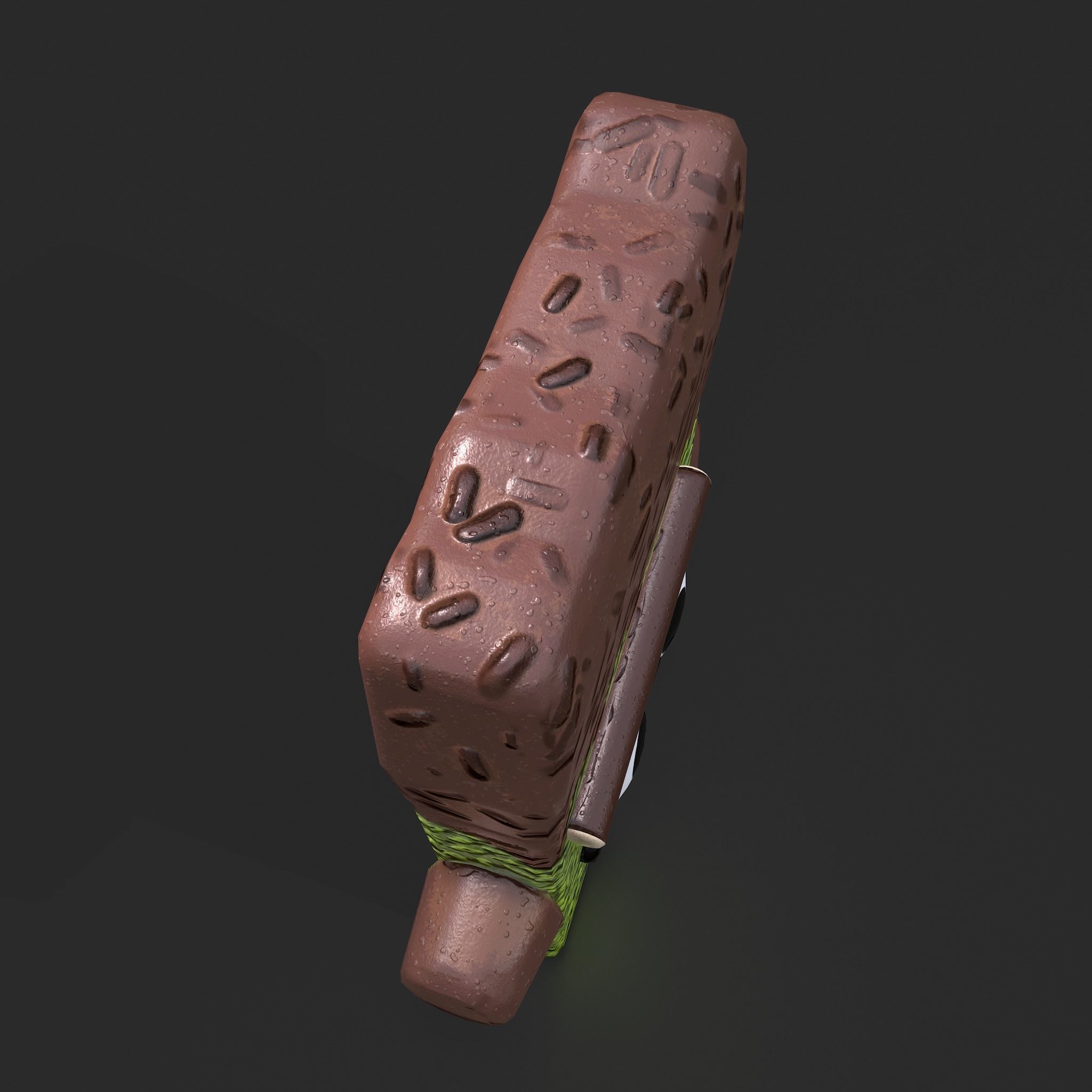 Frankenstein Rice crispy Treat Low-poly 3D model_12