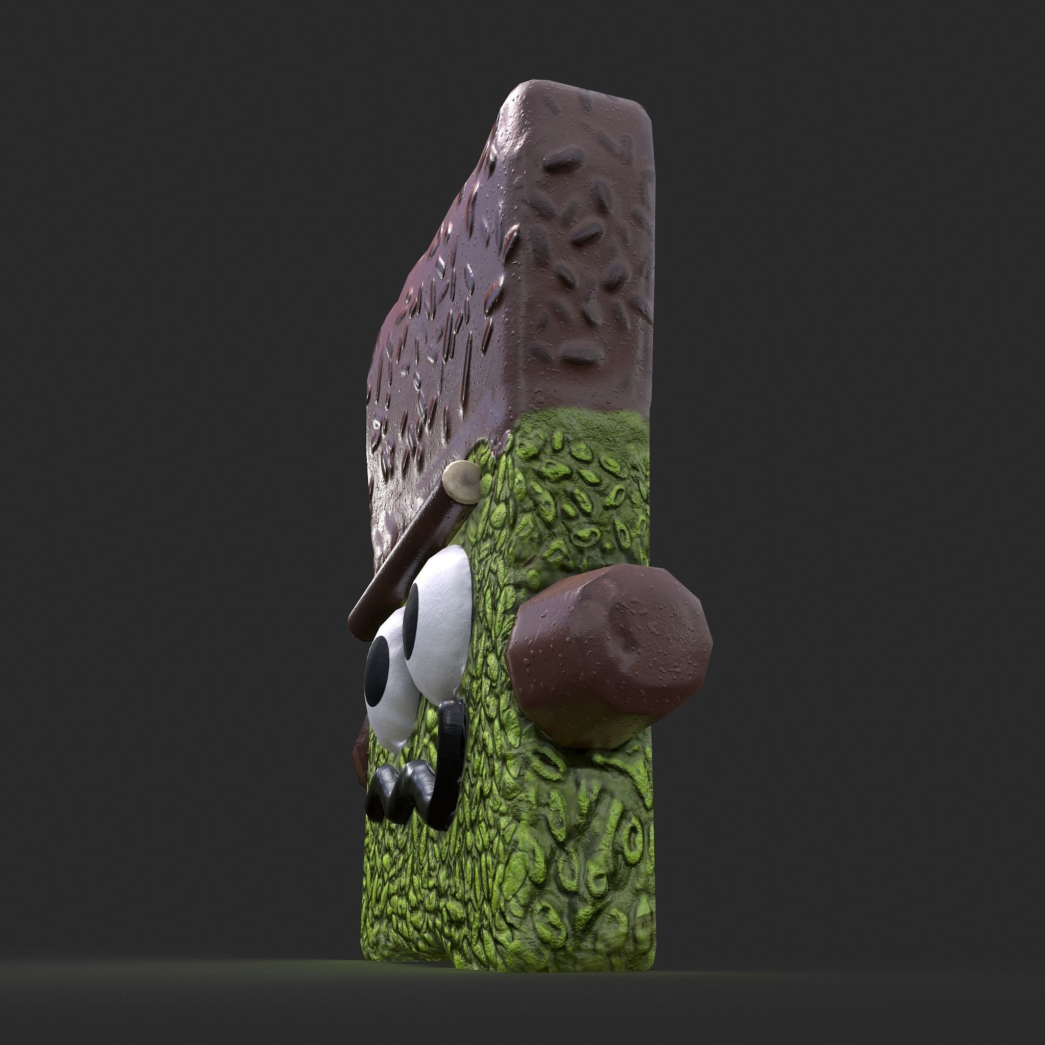 Frankenstein Rice crispy Treat Low-poly 3D model_22