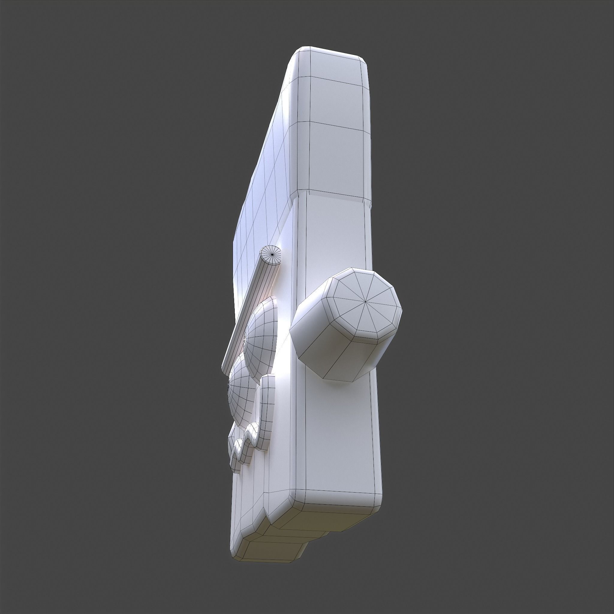 Frankenstein Rice crispy Treat Low-poly 3D model_27