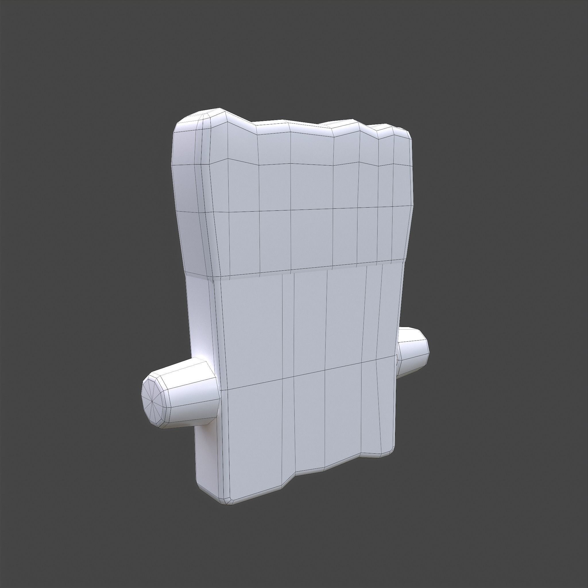 Frankenstein Rice crispy Treat Low-poly 3D model_33