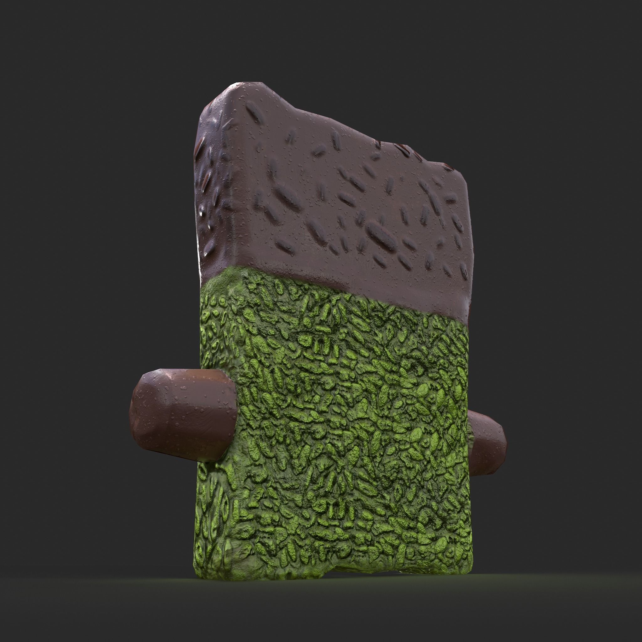 Frankenstein Rice crispy Treat Low-poly 3D model_24
