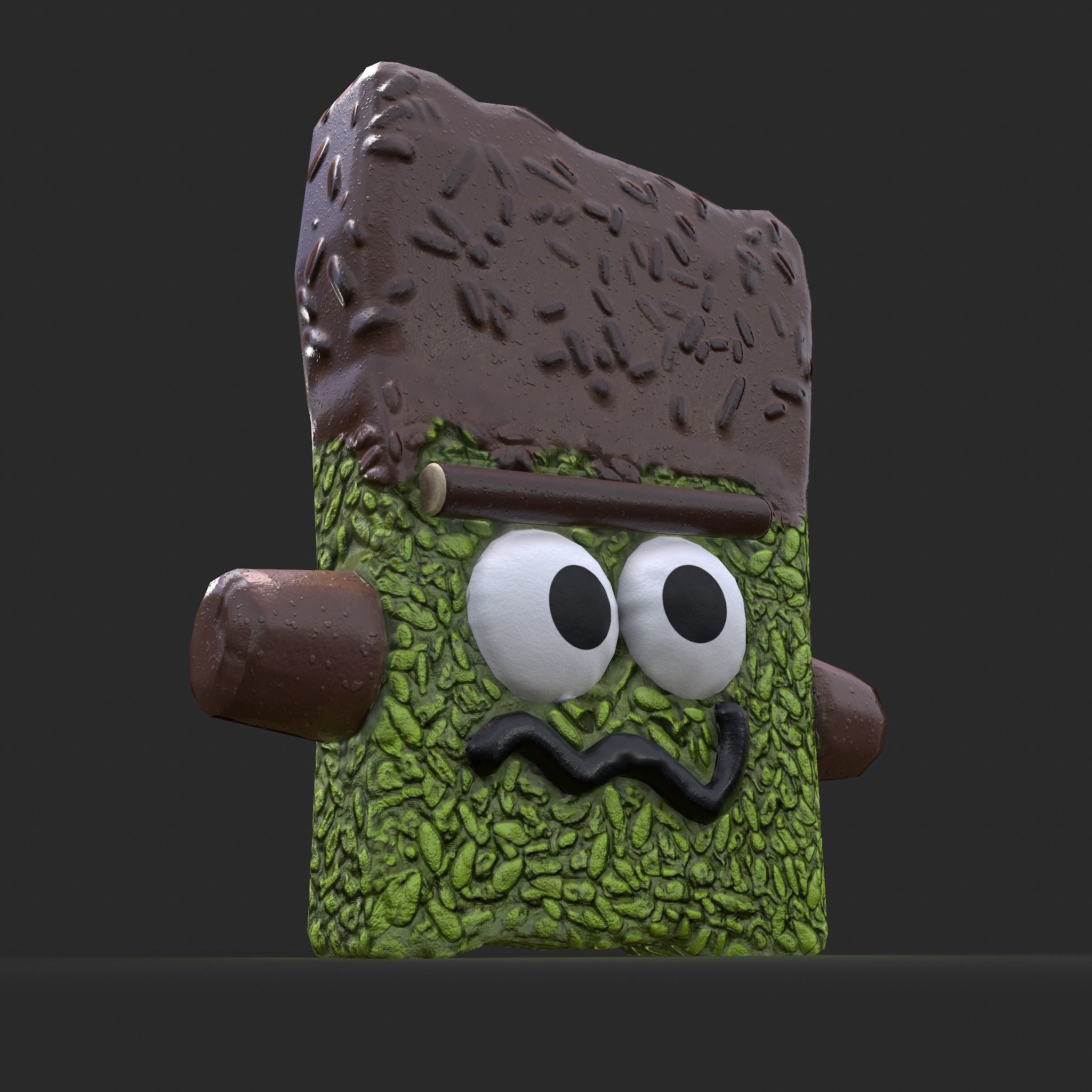 Frankenstein Rice crispy Treat Low-poly 3D model_25